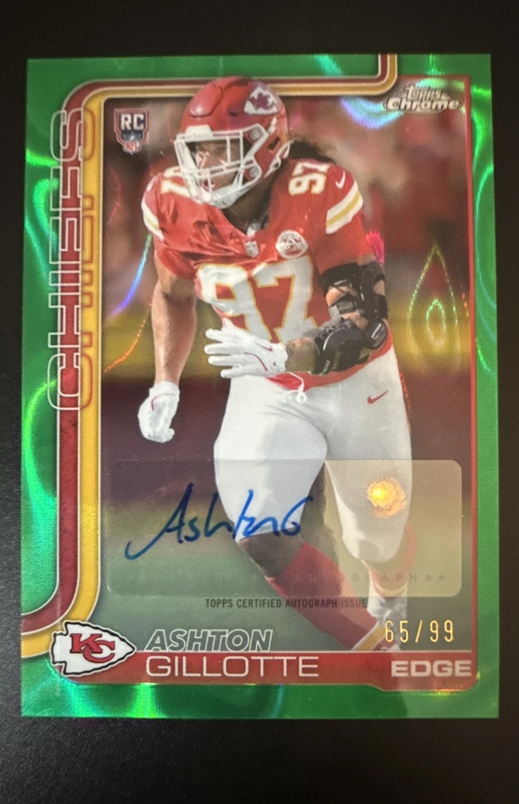 Ashton Gillotte 2025 Topps Chrome Football card