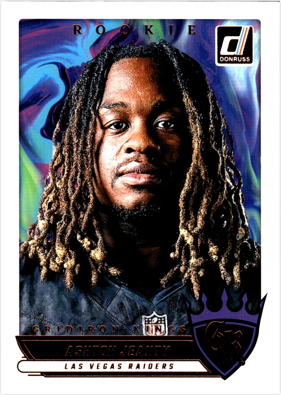 Ashton Jeanty 2025 Donruss #RGK-AJY Rookie Gridiron Kings football card - Front