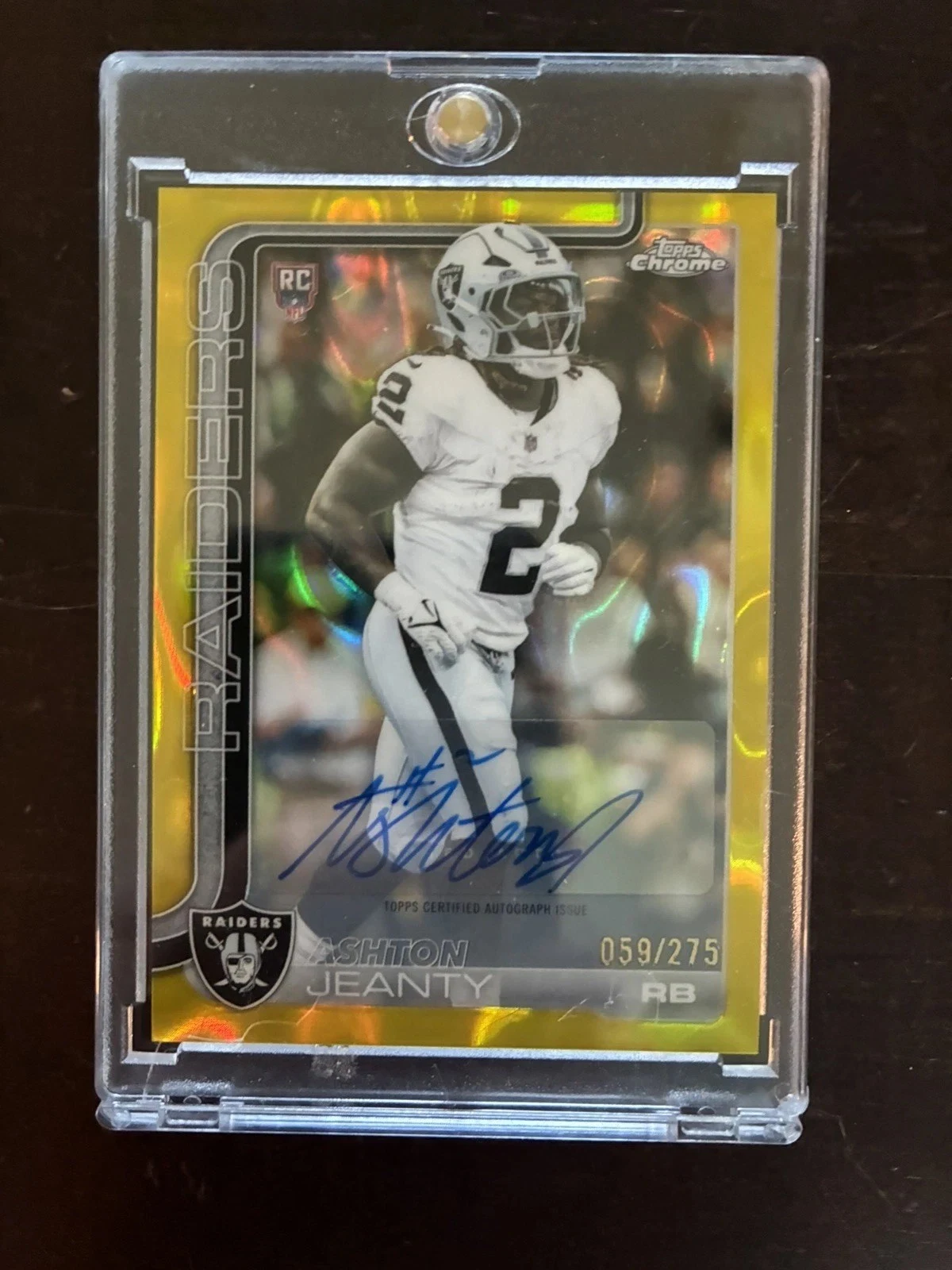 Ashton Jeanty 2025 Topps Chrome Football card