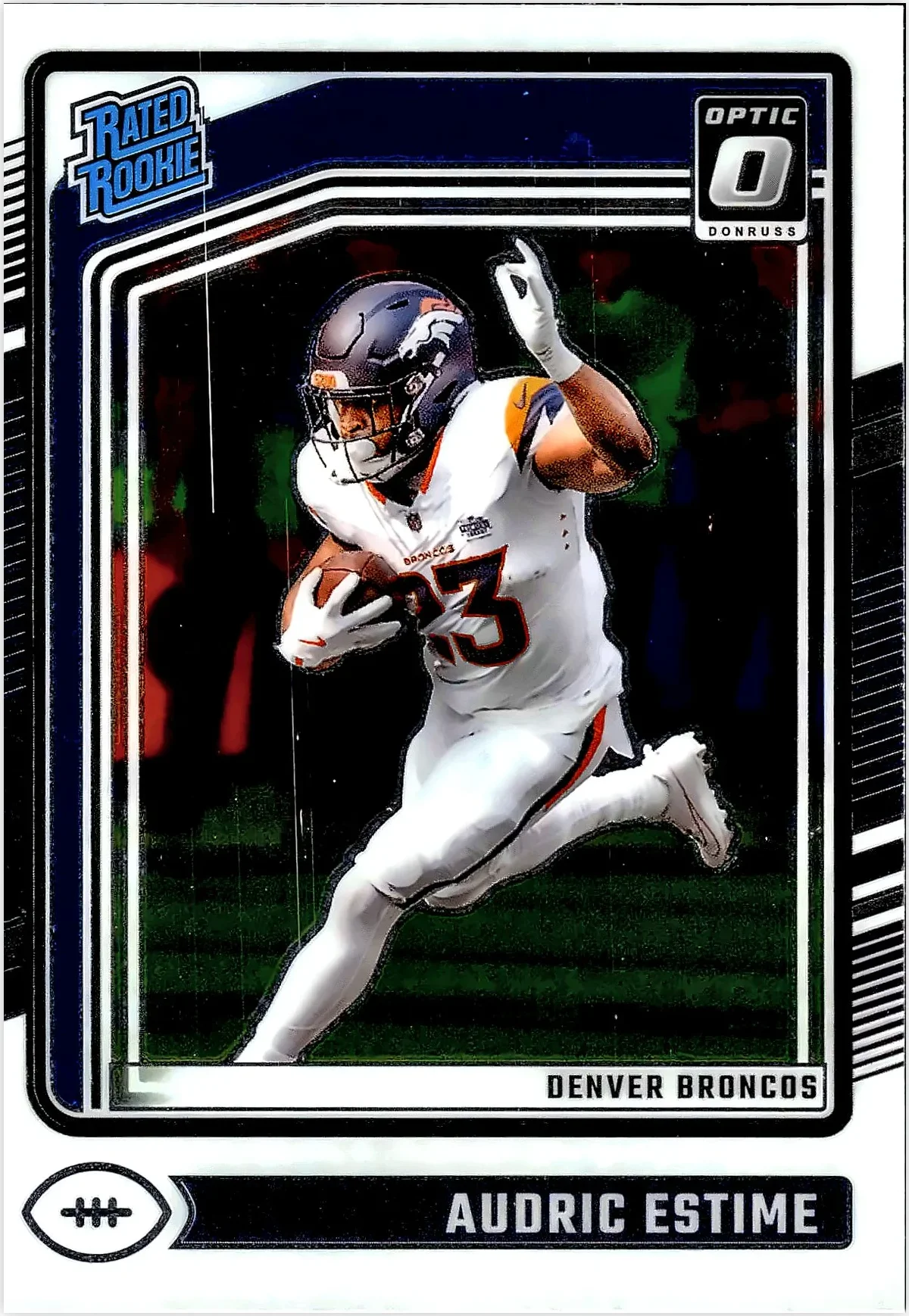 Audric Estime 2024 Donruss Optic #206 football rookie card - Front