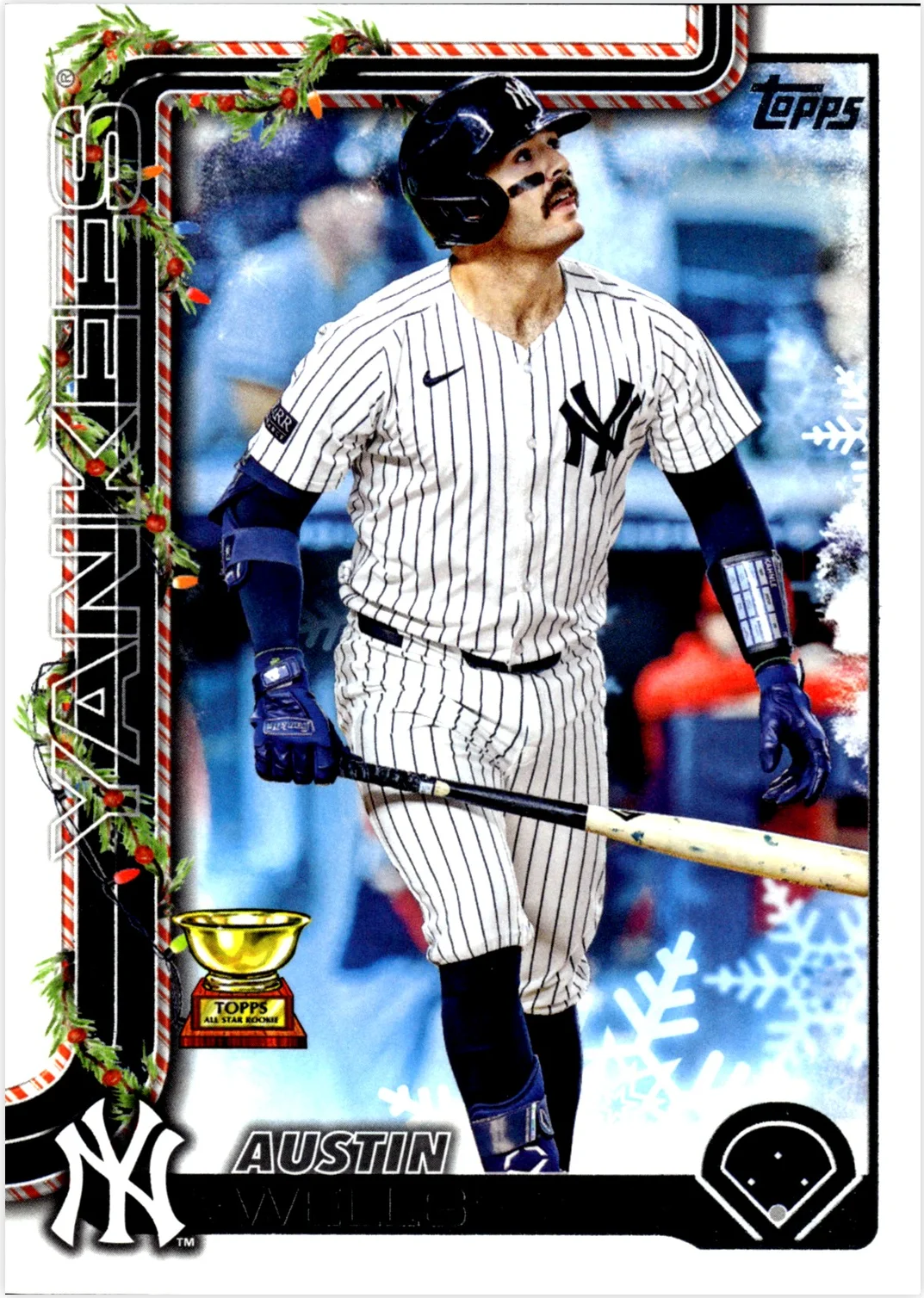 Austin Wells 2025 Topps Holiday #H56 baseball card - Front