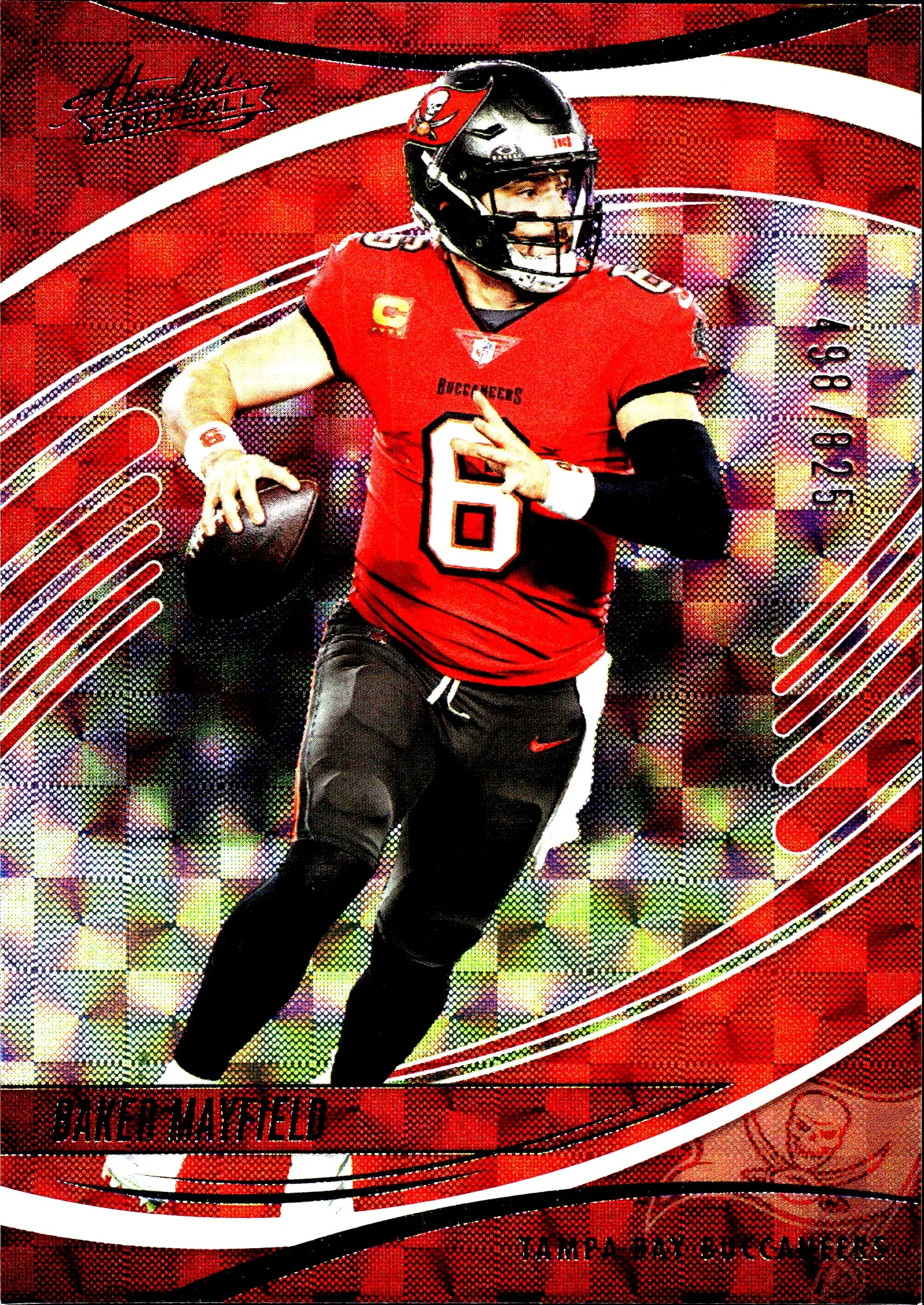 Baker Mayfield 2025 Panini Absolute #61 Orange Mosaic football card - Front