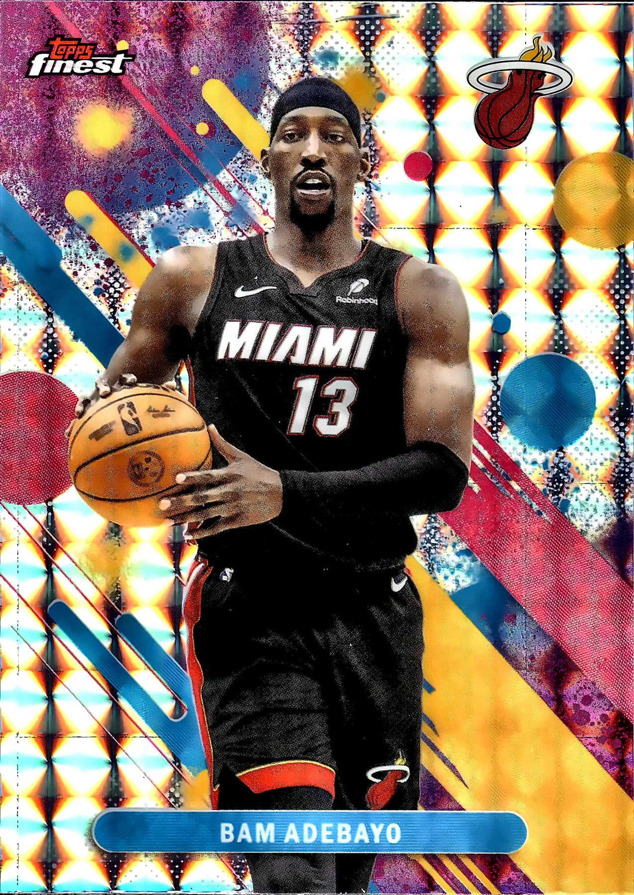 Bam Adebayo 2025-26 Finest #52 Geometric Refractor basketball card - Front