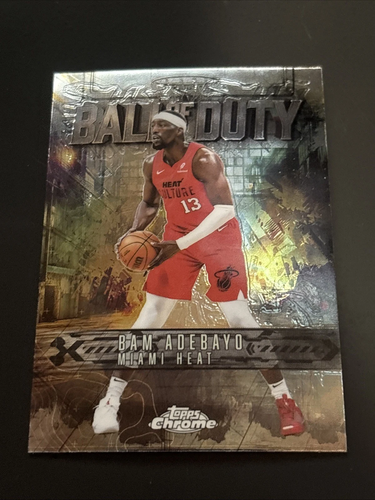 Bam Adebayo 2025 Topps Chrome Basketball card