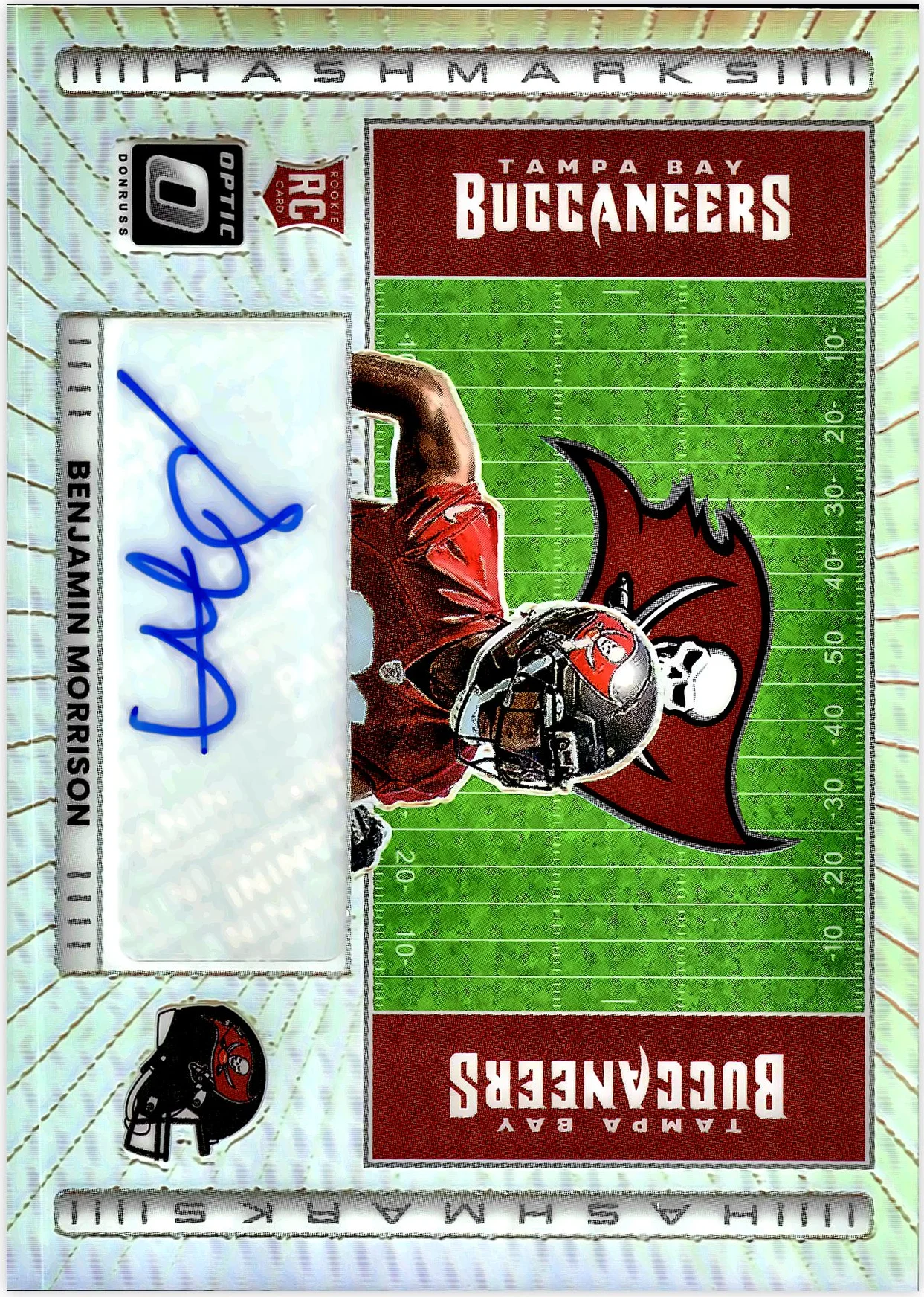 Benjamin Morrison 2025 Donruss Optic #HM-BM Hash Marks football rookie card - Front