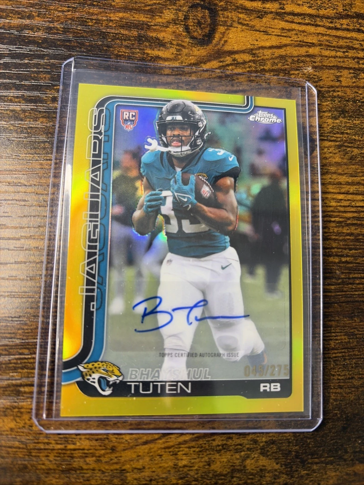 Bhayshul Tuten 2025 Topps Chrome Football card