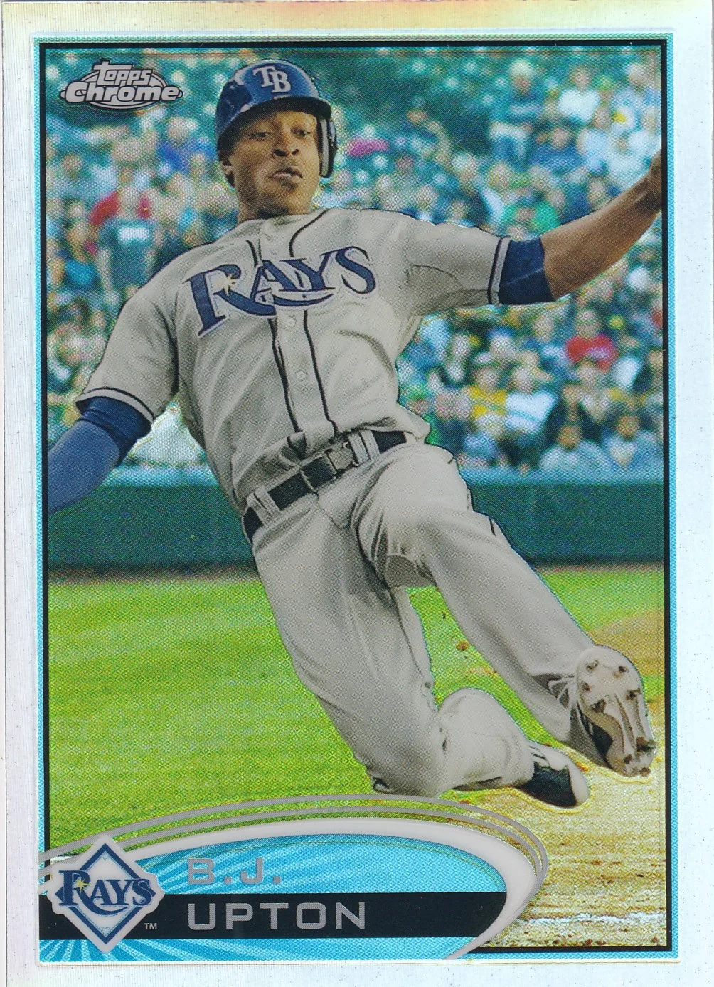 B.J. Upton 2012 Topps #443 Silver Refractor baseball card - Front