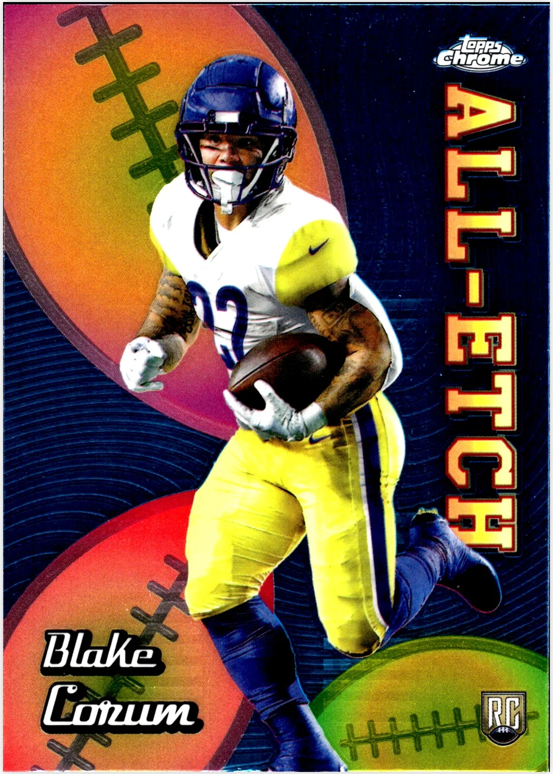 Blake Corum 2024 Topps Chrome #CAE-BC Chrome All-Etch football card - Front