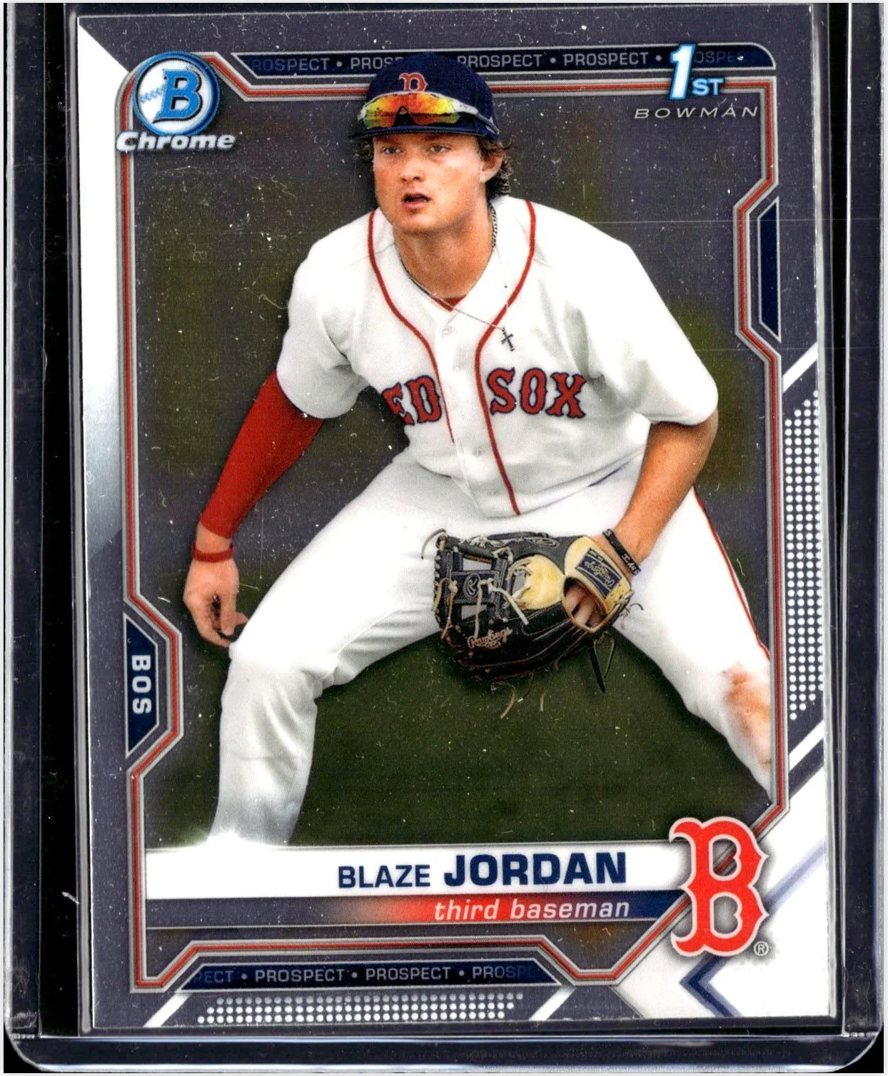 Blaze Jordan 2021 Bowman #BCP-71 Chrome Prospects baseball card - Front
