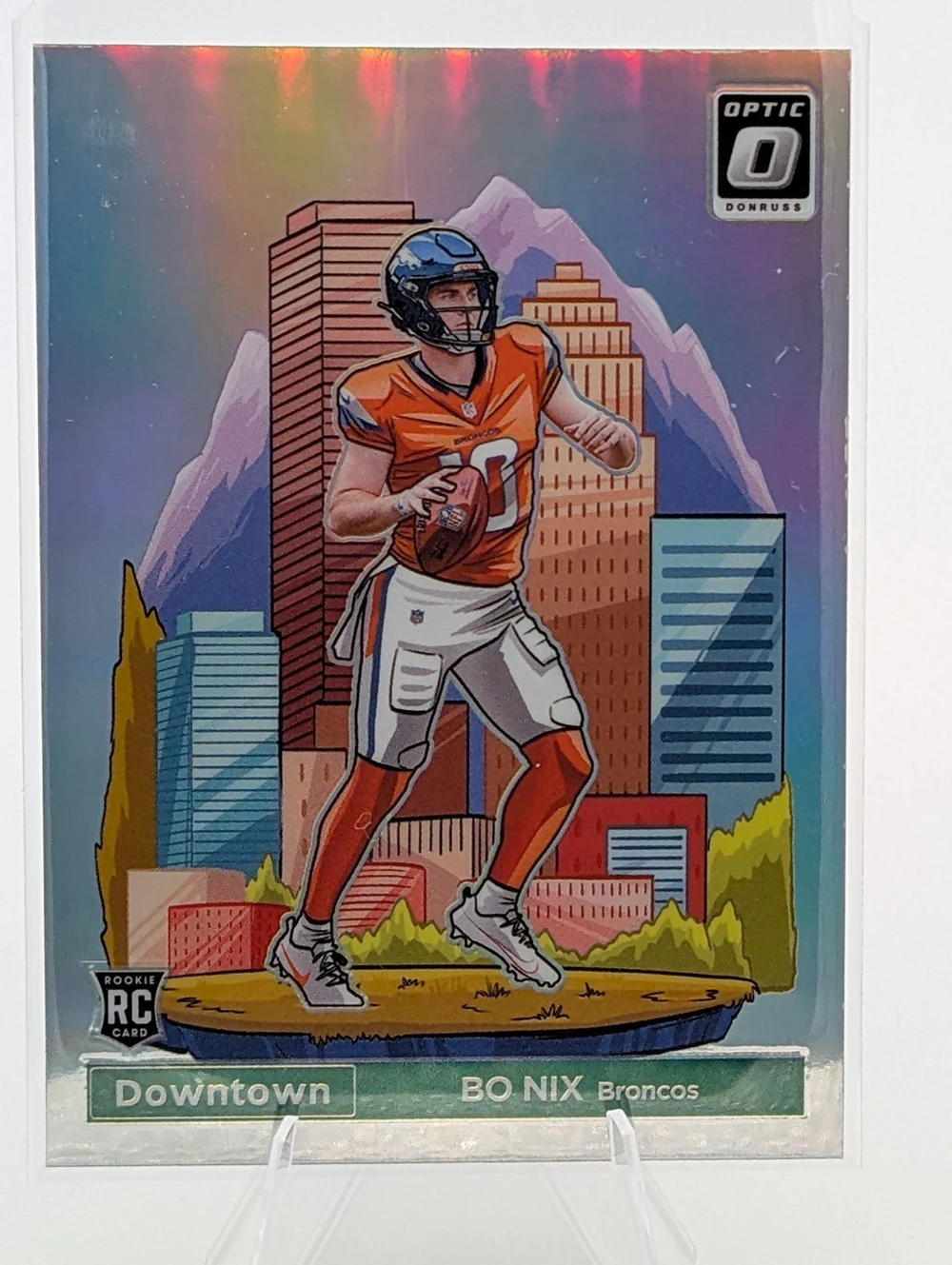 Bo Nix #19 2024 Donruss Optic Football Downtown front