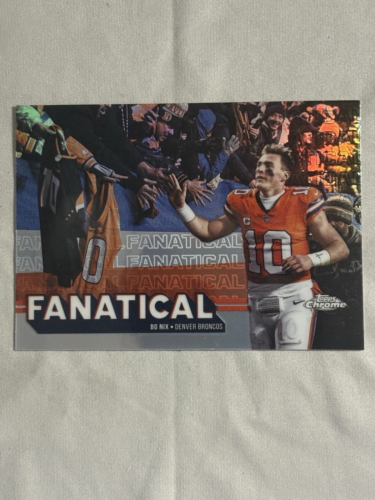 Bo Nix 2025 Topps Chrome Football card