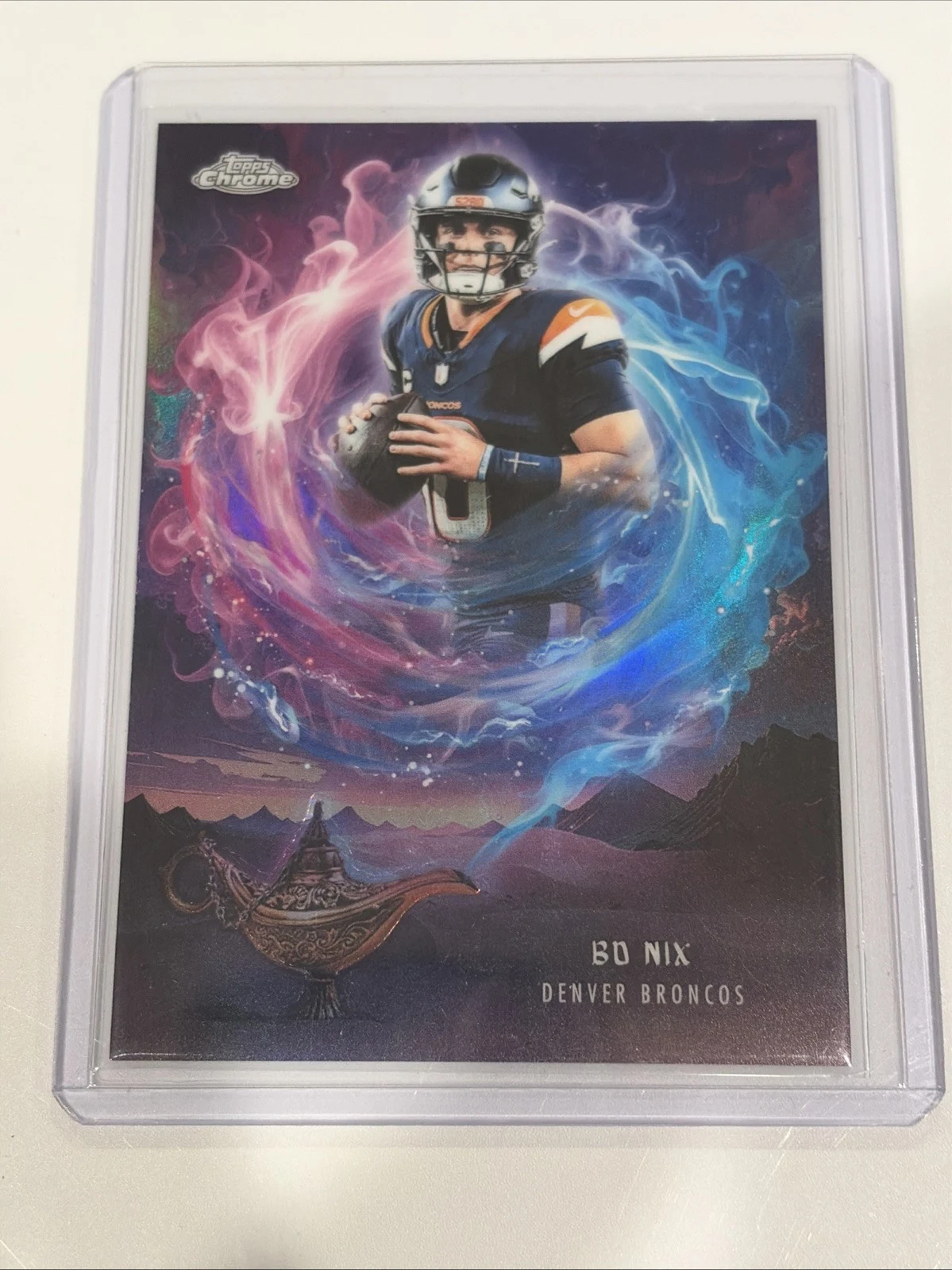 Bo Nix 2025 Topps Chrome Football card