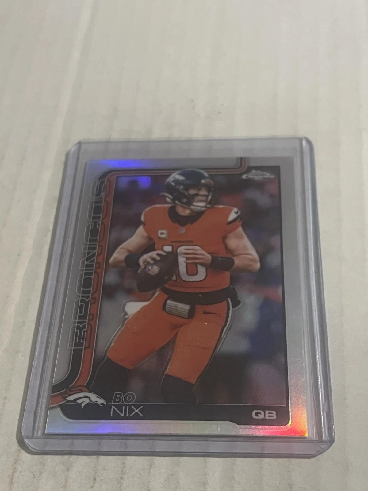 Bo Nix 2025 Topps Chrome Football card