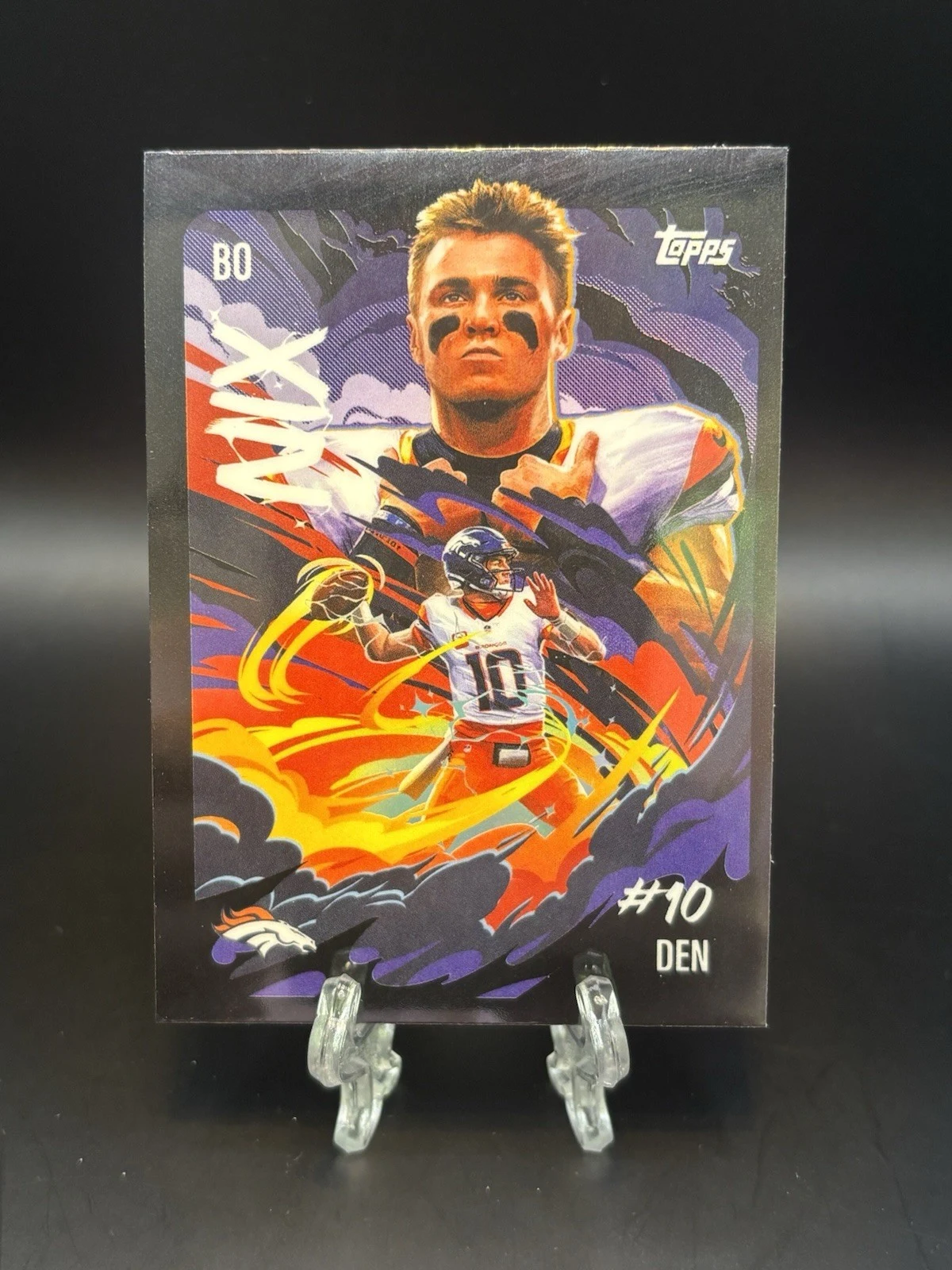 Bo Nix 2025 Topps Chrome Football card