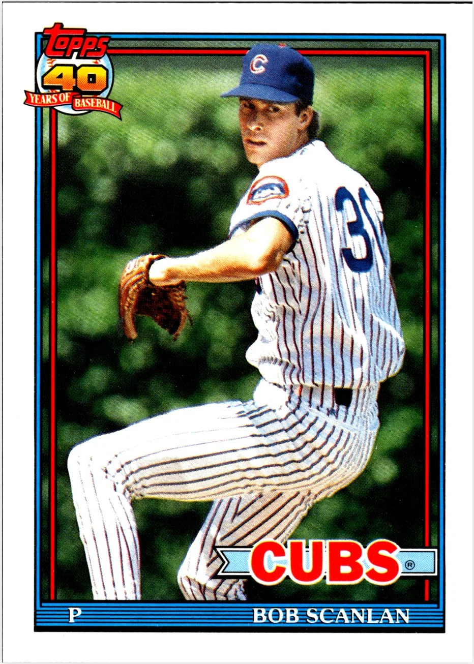 Bob Scanlan Rookie Card 1991 Topps Traded #105T baseball rookie card - Front
