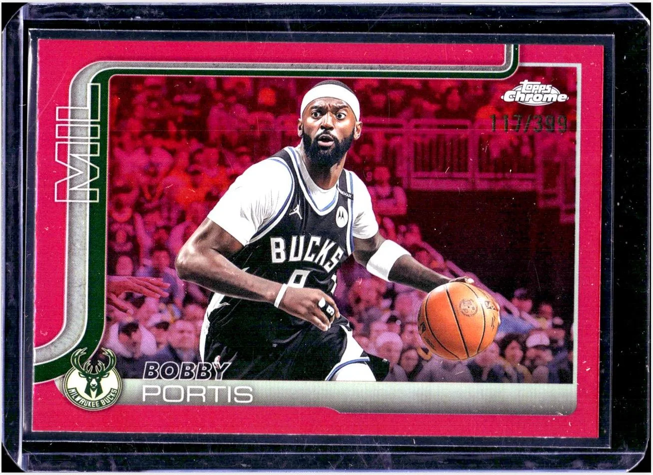 Bobby Portis 2025-26 Topps Chrome #124 Magenta Refractor basketball card - Front