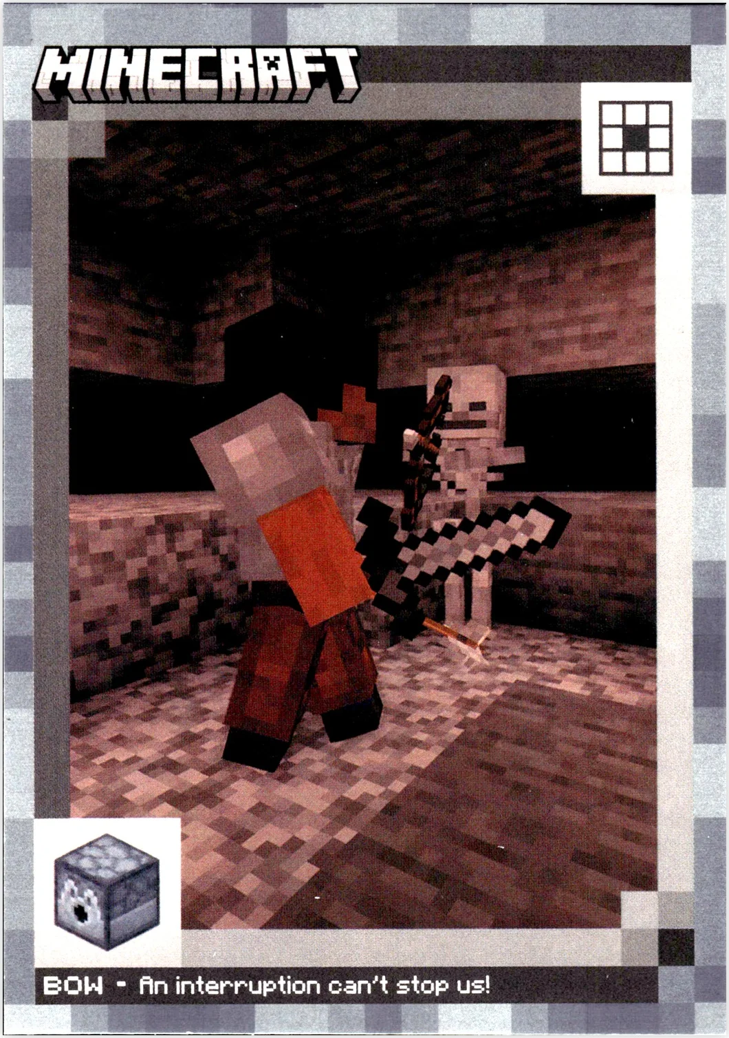 Bow 2024 Panini Minecraft #140 Stone trading card - Front