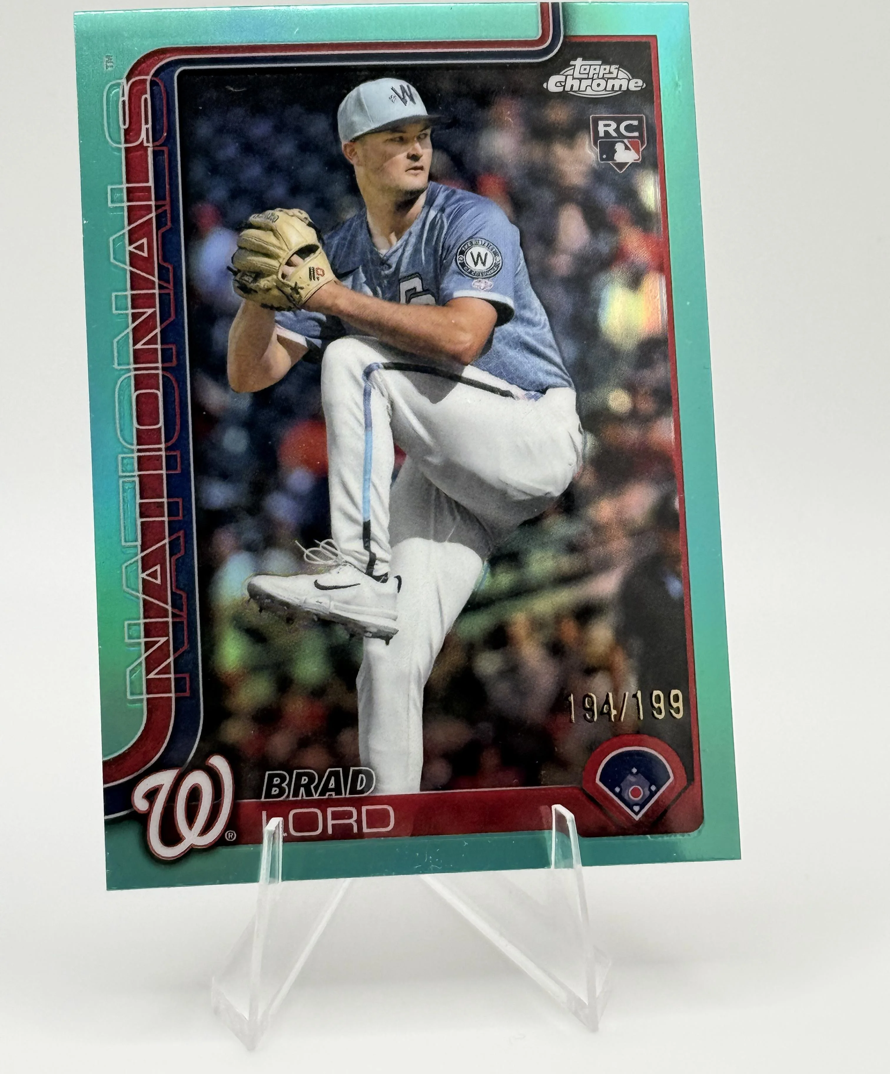 Brad Lord 2025 Topps Chrome Update #USC77 Aqua Refractors baseball rookie card - Front