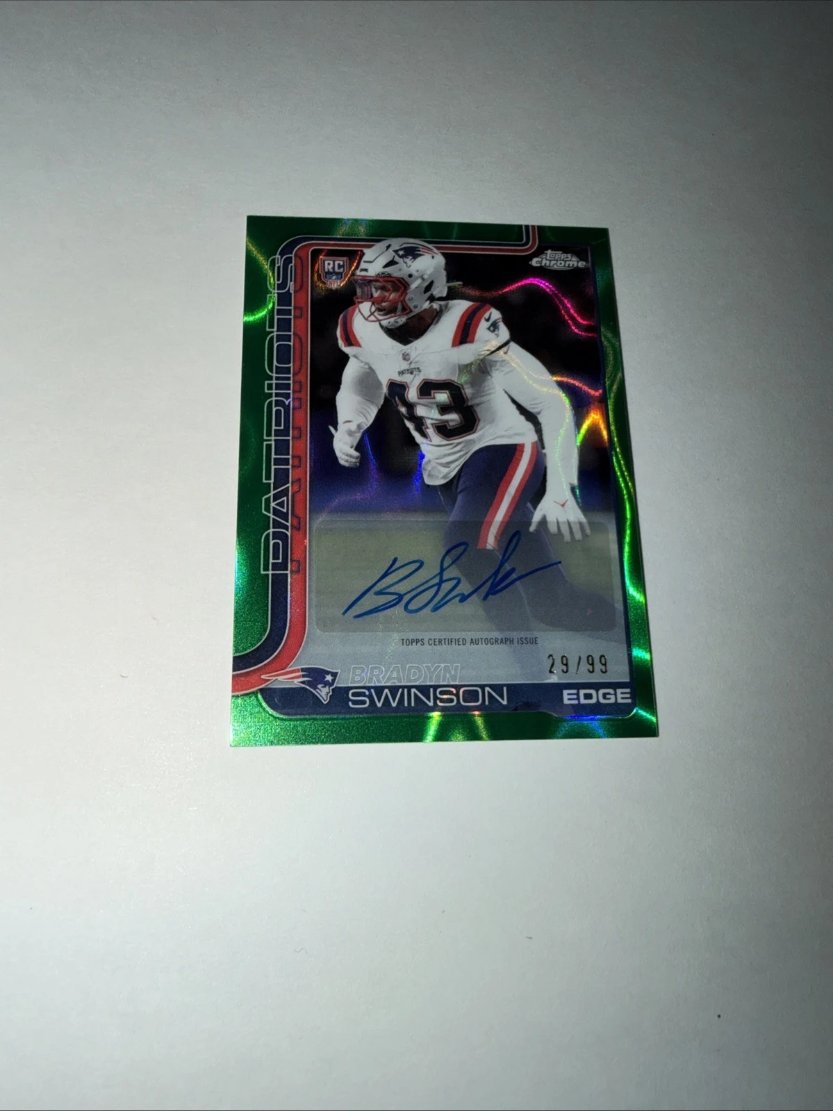 Bradyn Swinson 2025 Topps Chrome Football card