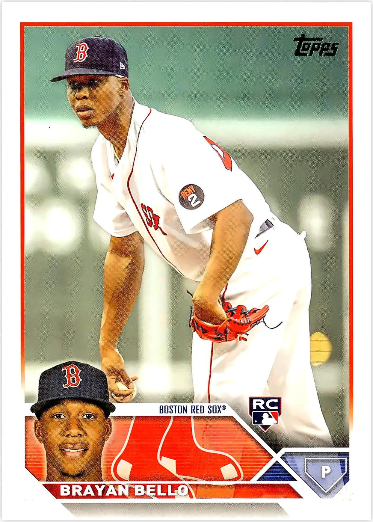 Brayan Bello Rookie Card 2023 Topps #185 baseball rookie card - Front