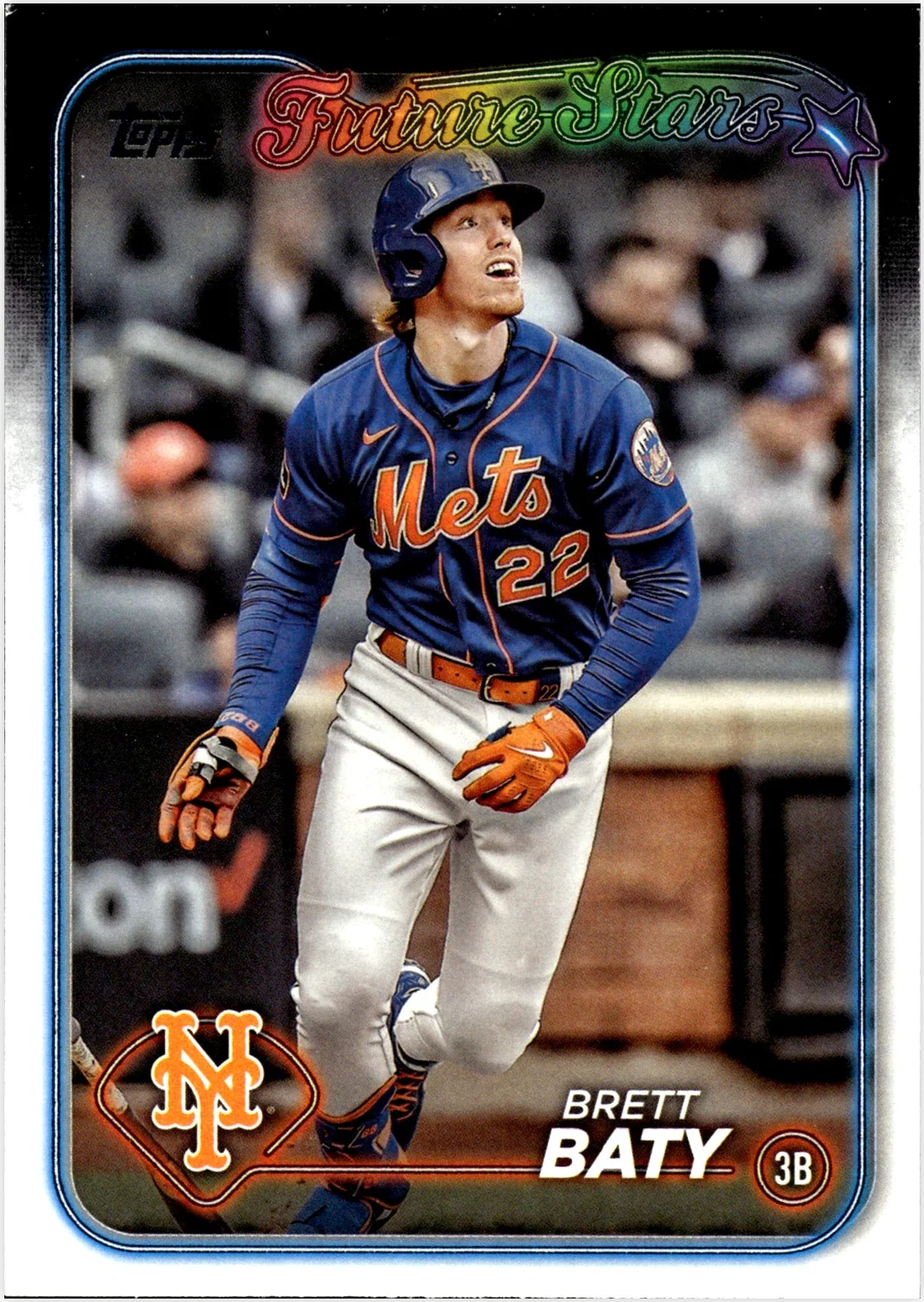 Brett Baty 2024 Topps Chrome #17 Future Stars baseball card - Front