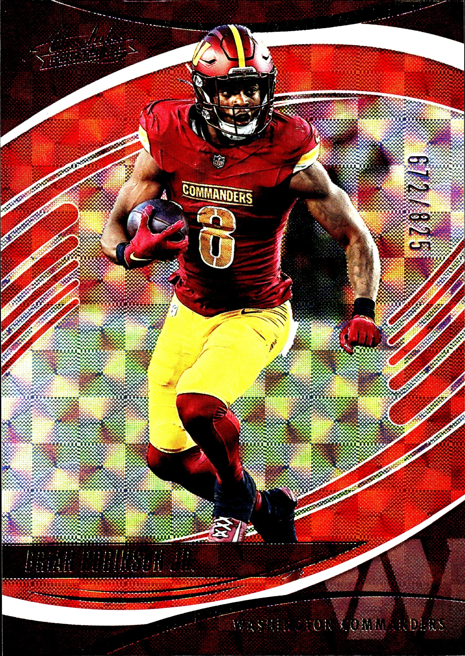 Brian Robinson Jr. 2025 Panini Absolute #23 Orange Mosaic football card - Front