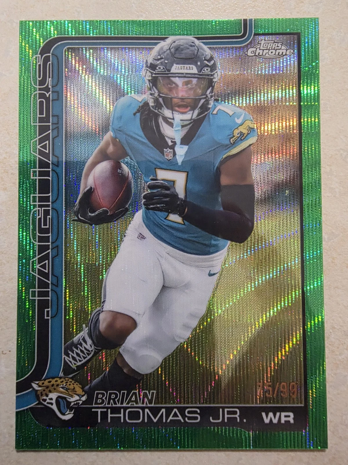 Brian Thomas Jr. 2025 Topps Chrome Football card
