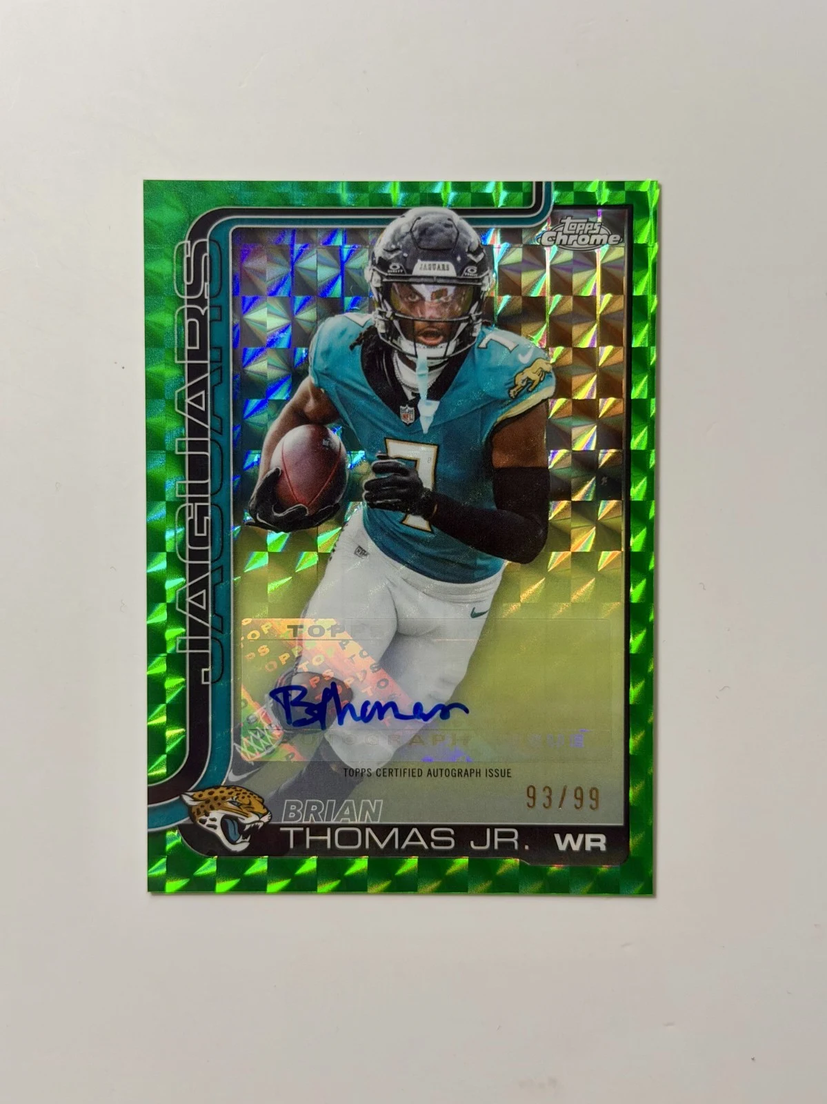 Brian Thomas Jr. 2025 Topps Chrome Football card