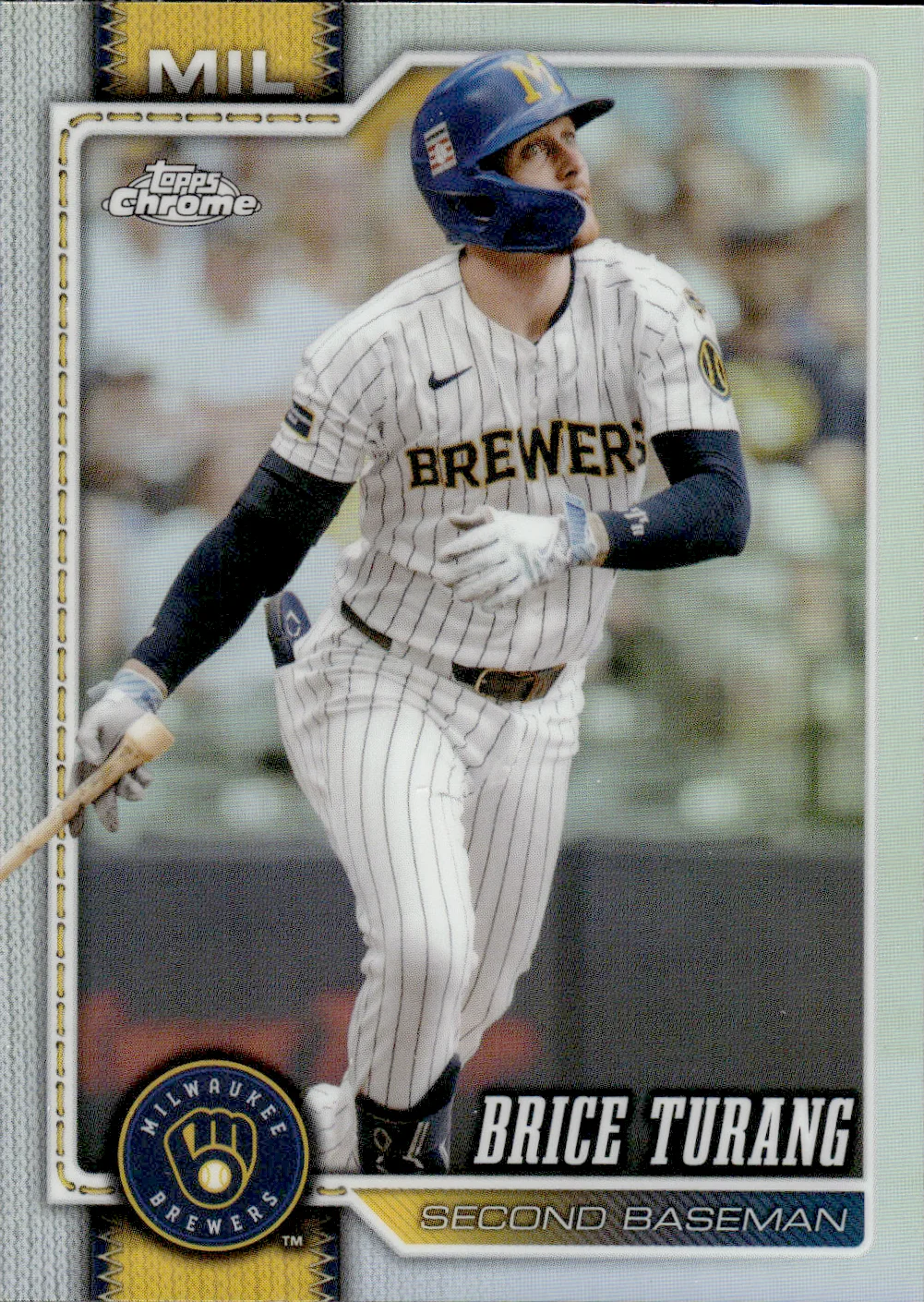 Brice Turang #4 Refractor 2026 Topps Chrome Baseball baseball card - Front
