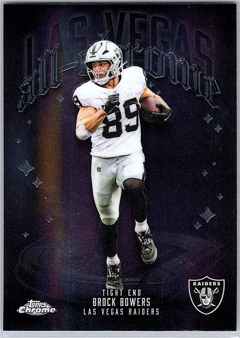 Brock Bowers 2025 Topps Chrome Football card