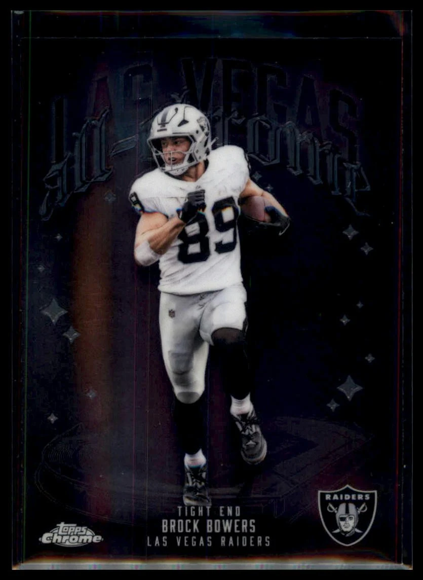 Brock Bowers 2025 Topps Chrome Football card
