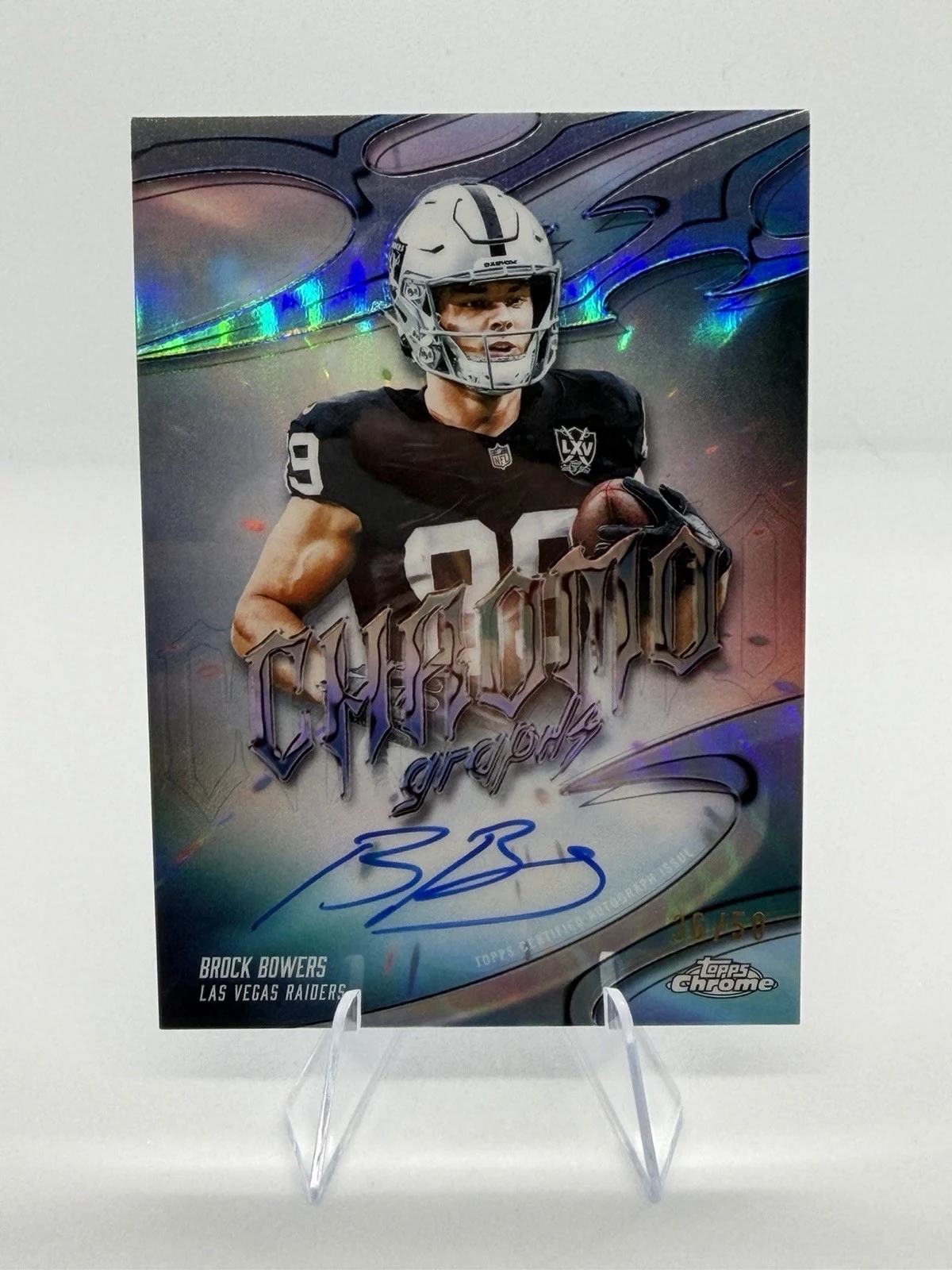Brock Bowers 2025 Topps Chrome Football card