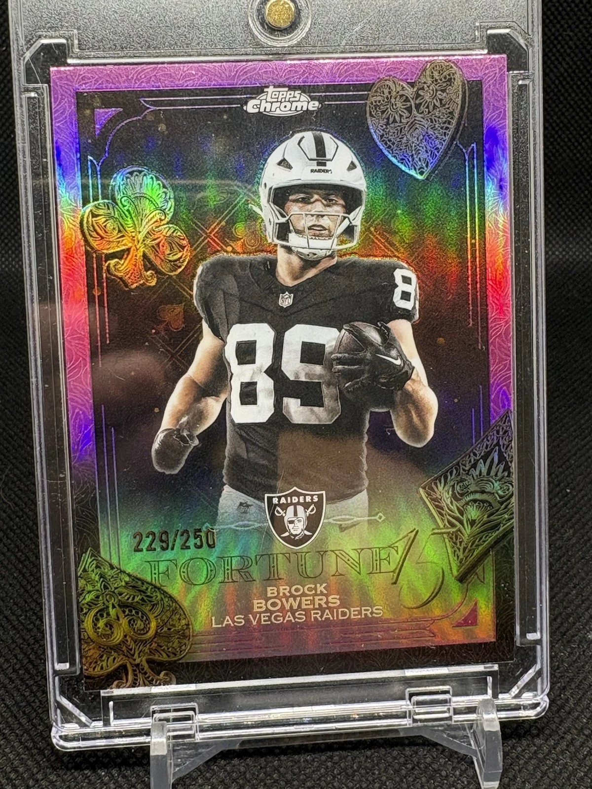 Brock Bowers 2025 Topps Chrome Football card