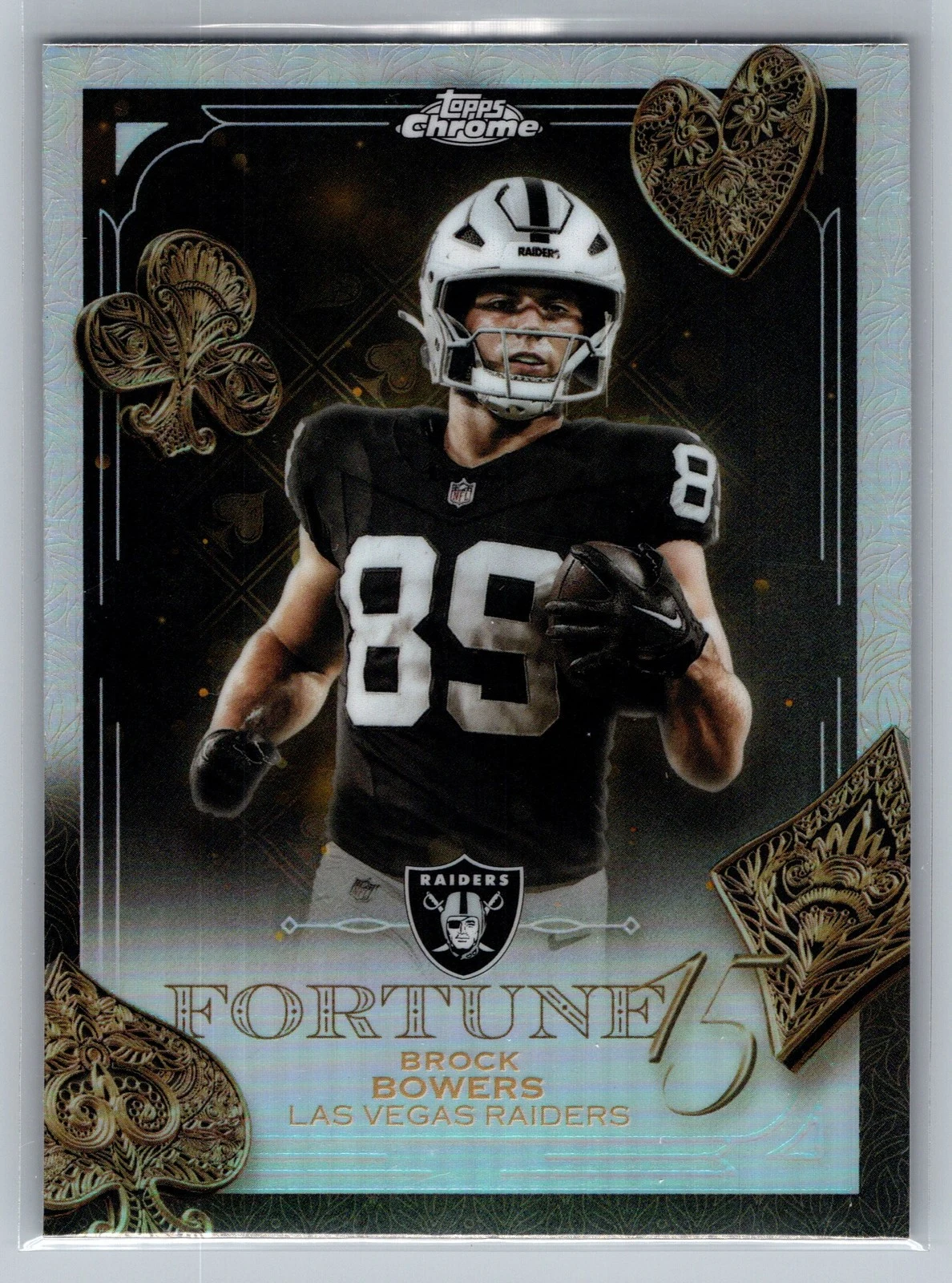 Brock Bowers 2025 Topps Chrome Football card