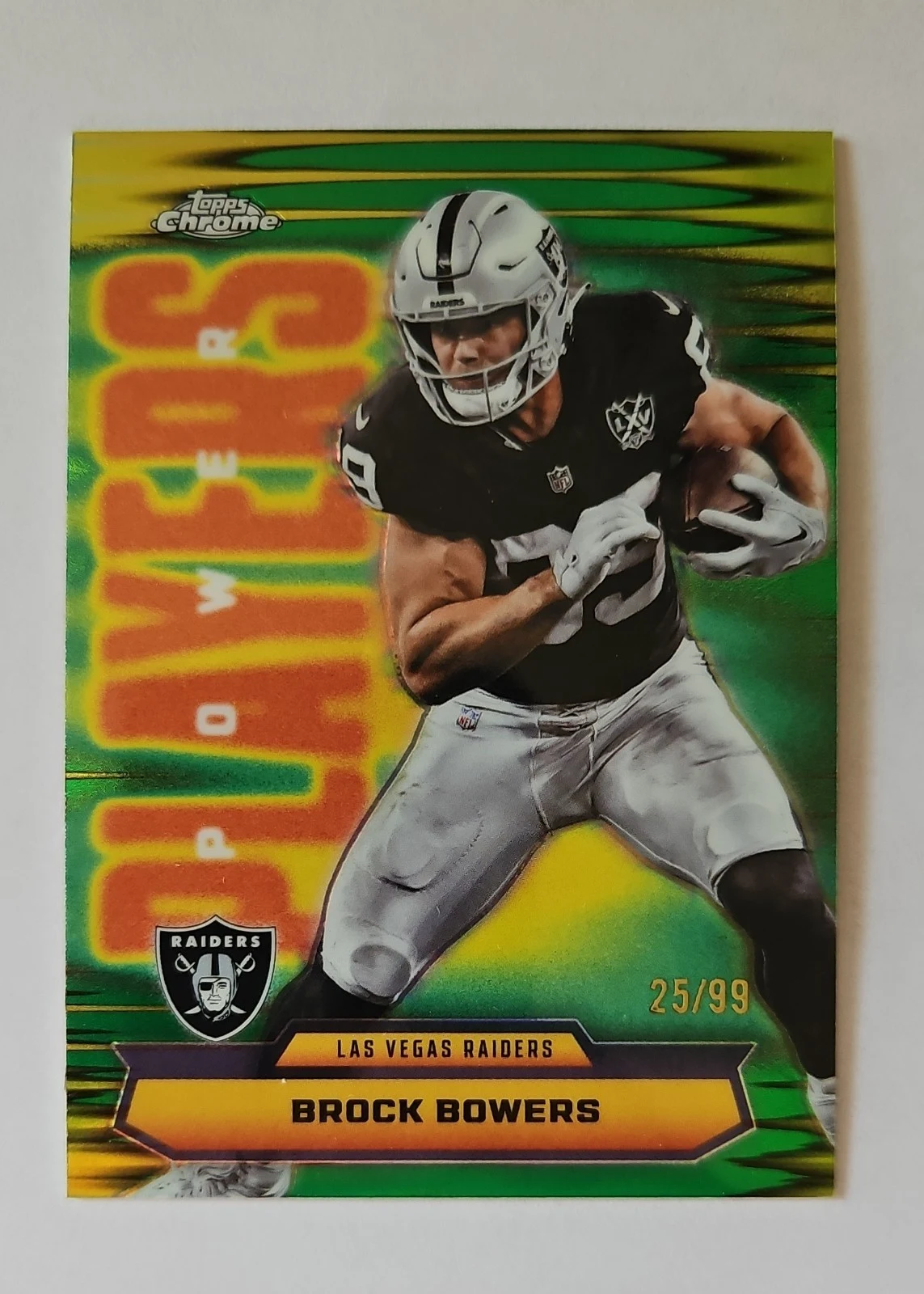 Brock Bowers 2025 Topps Chrome Football card