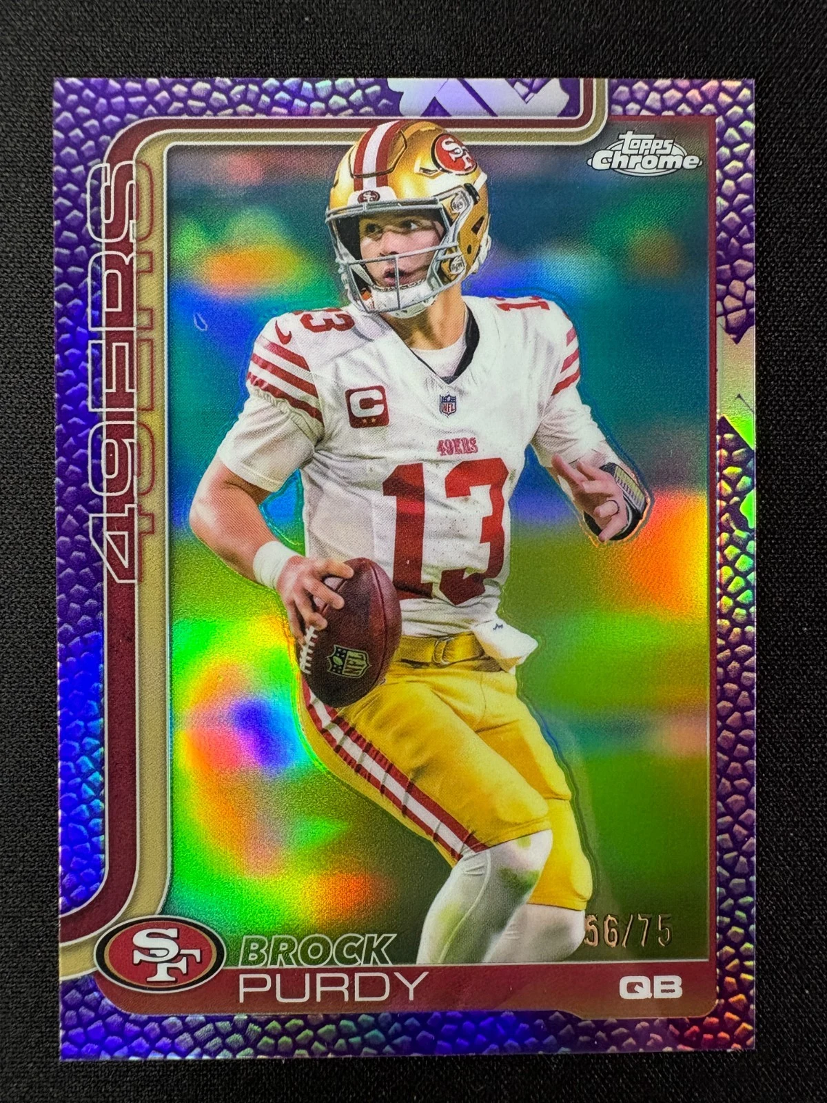 Brock Purdy 2025 Topps Chrome Football card