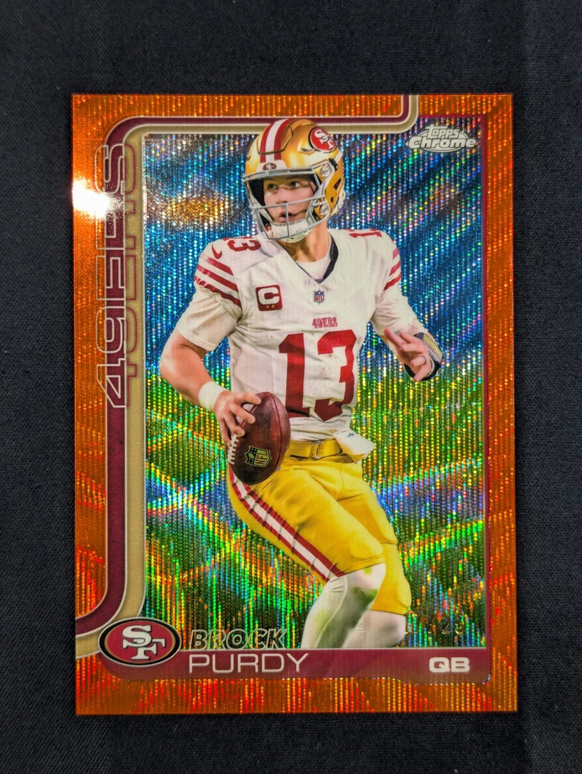 Brock Purdy 2025 Topps Chrome Football card