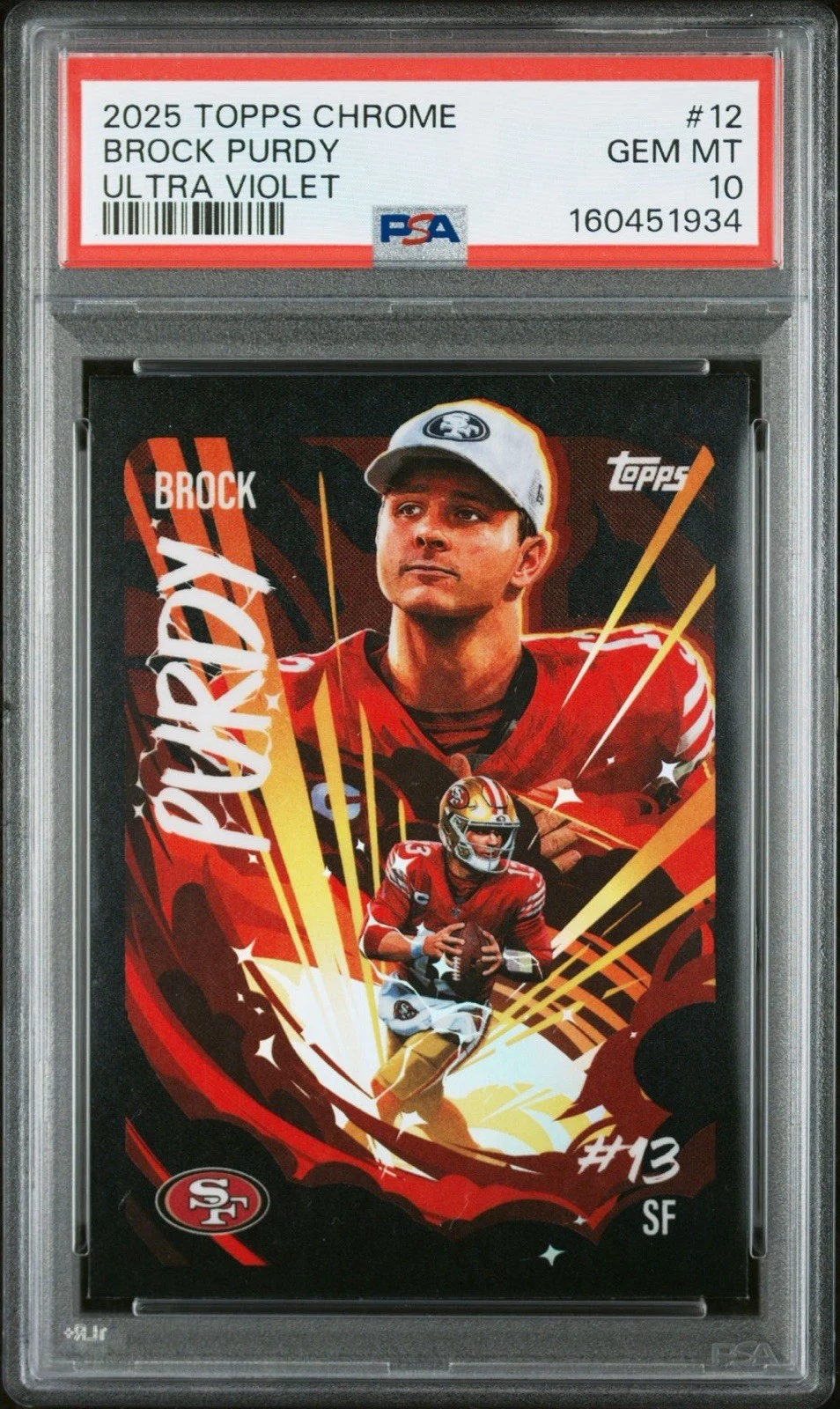 Brock Purdy 2025 Topps Chrome Football card
