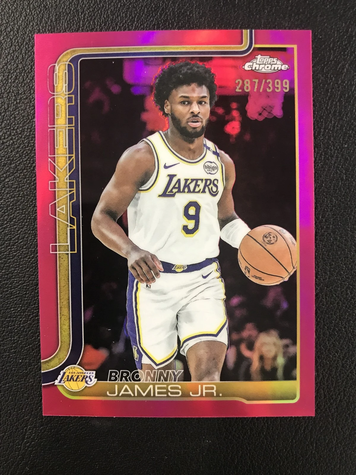 Bronny James Jr. 2025-26 Topps Chrome card