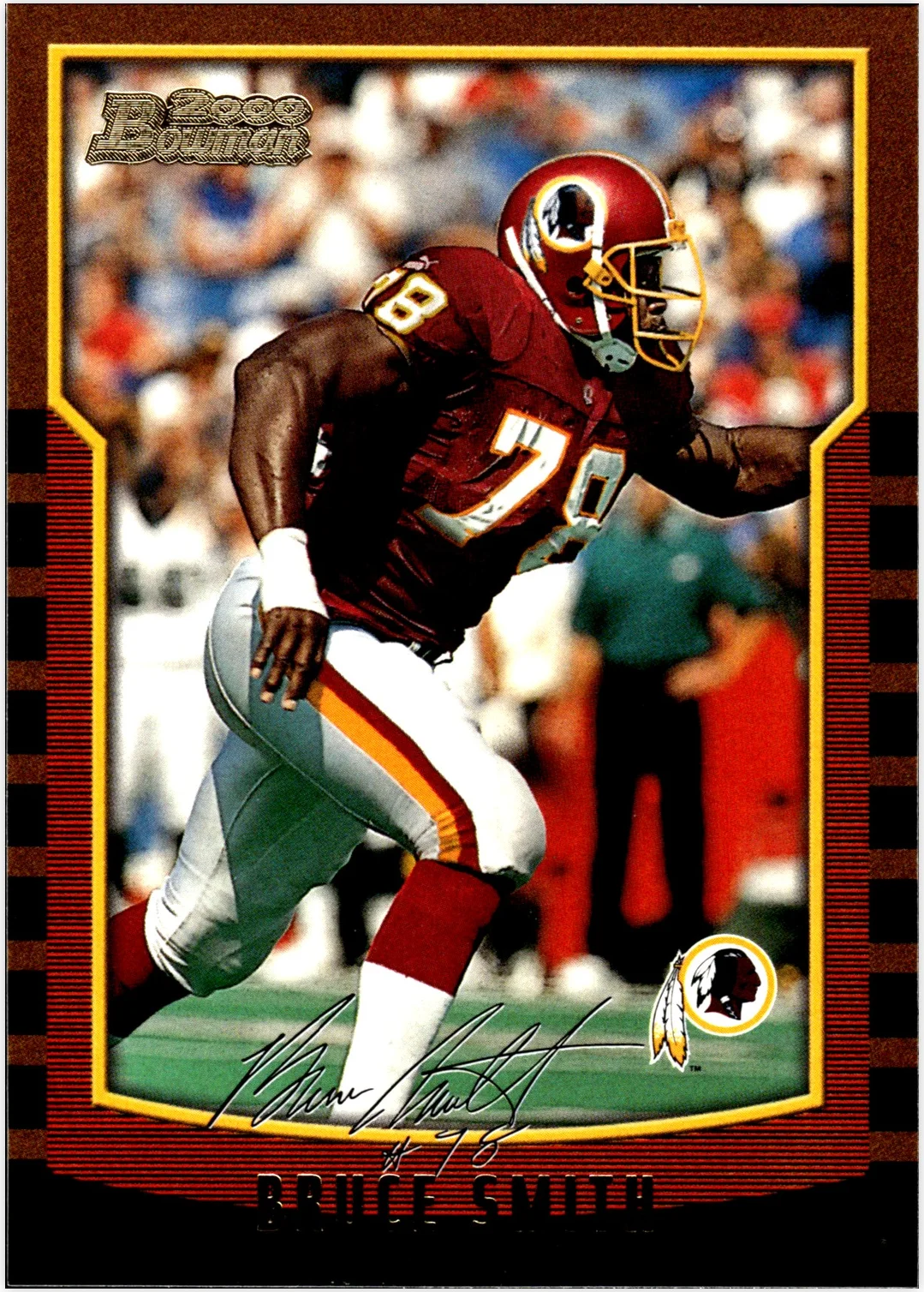 Bruce Smith 2000 Bowman Chrome #35 football card - Front