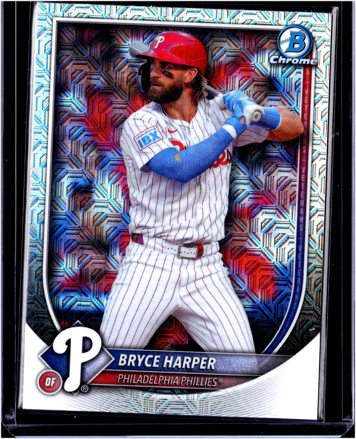 Bryce Harper 2025 Bowman #3 Mojo Refractor baseball card - Front