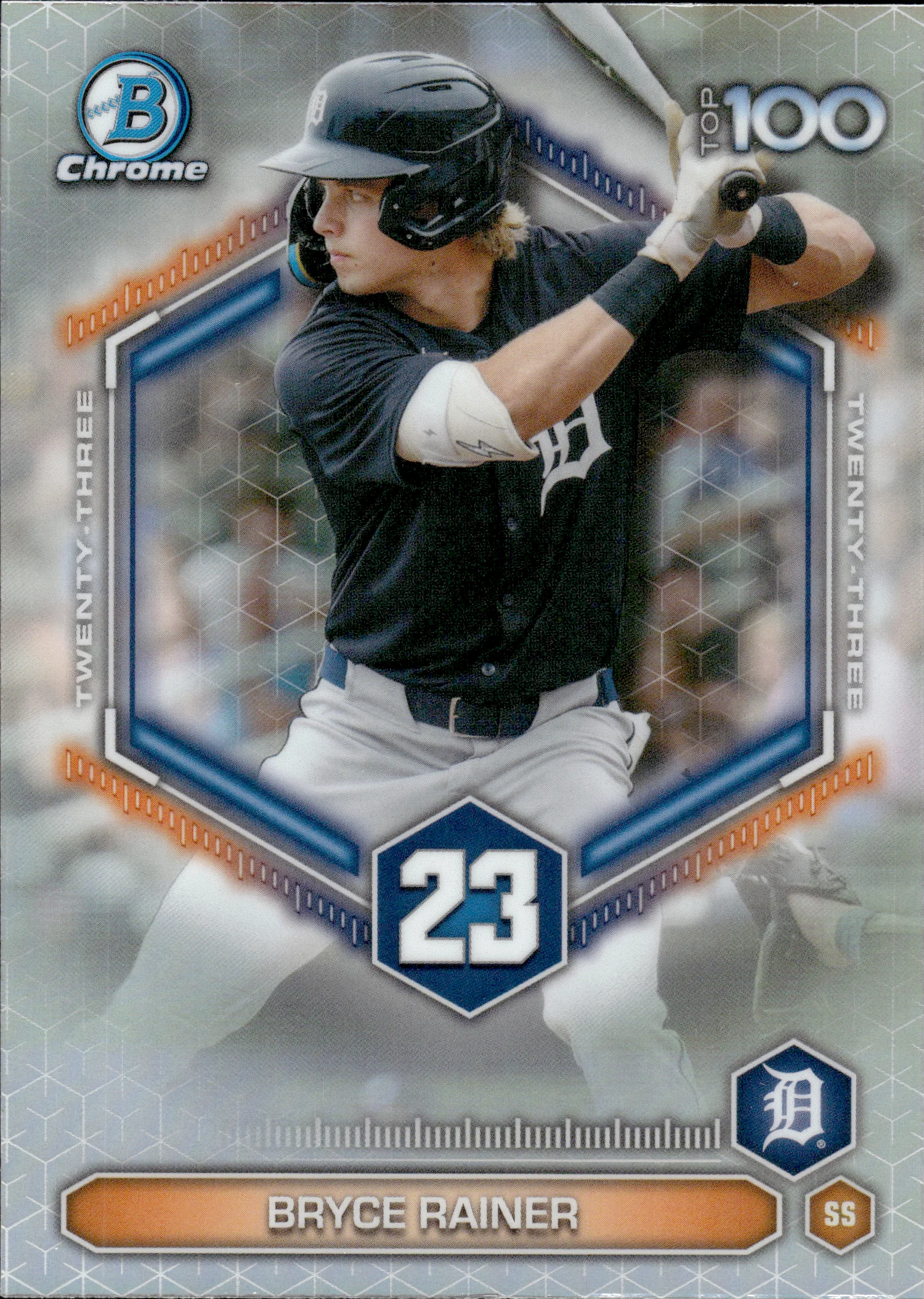 Bryce Rainer #BTP-23 2026 Topps Bowman Chrome Baseball Top 100 baseball card - Front