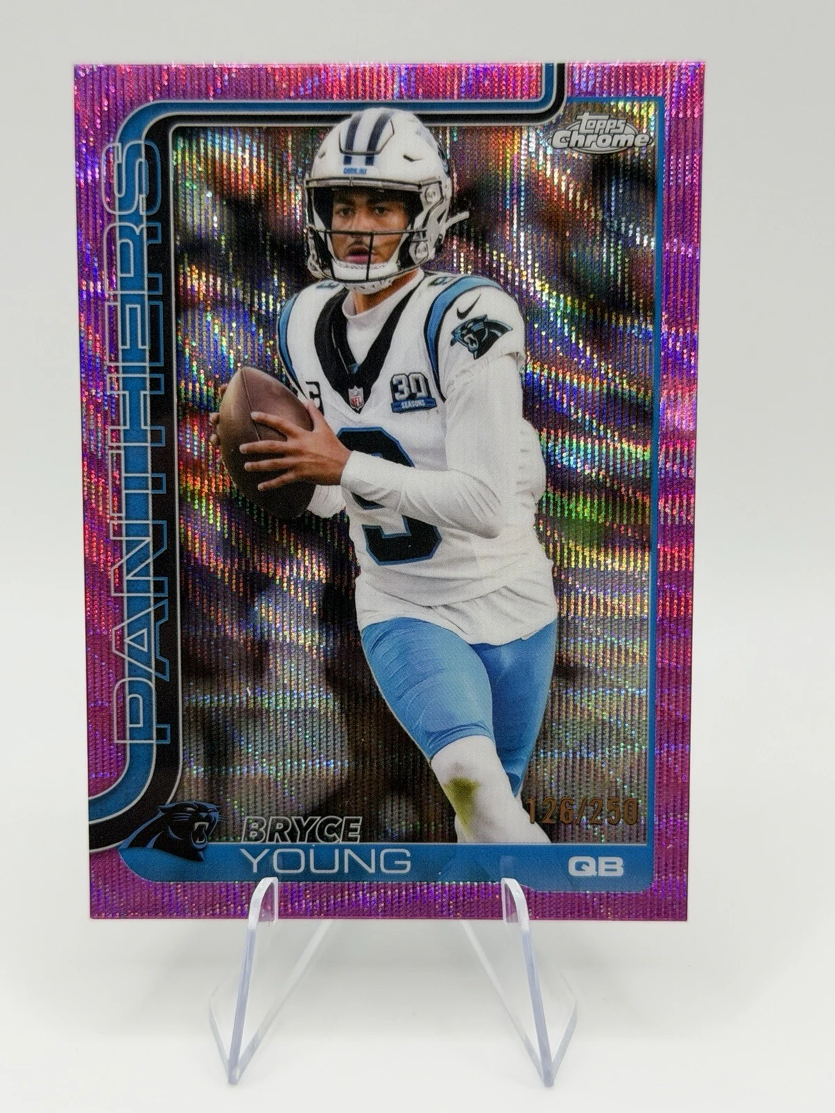 Bryce Young 2025 Topps Chrome Football card