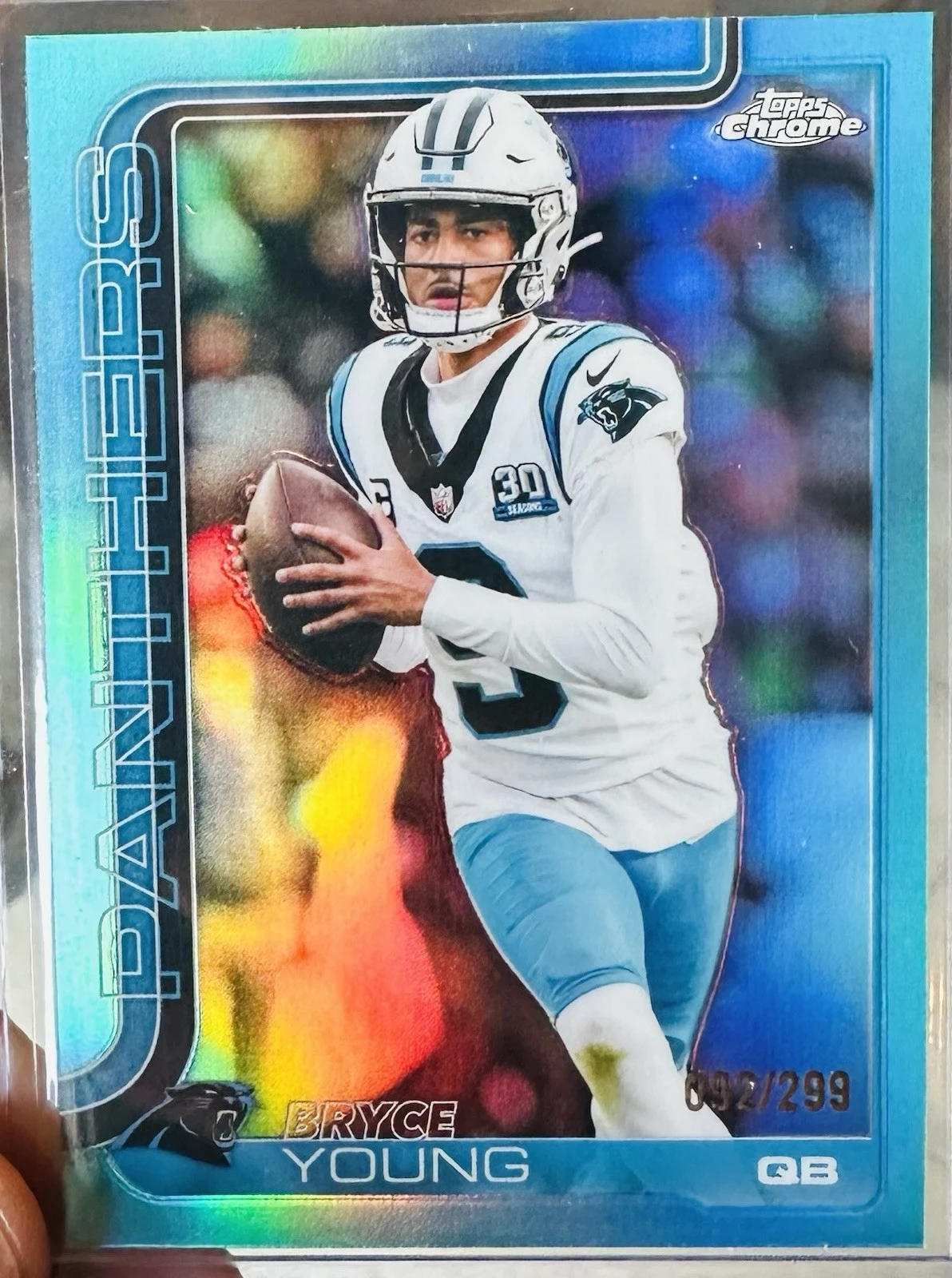 Bryce Young 2025 Topps Chrome Football card