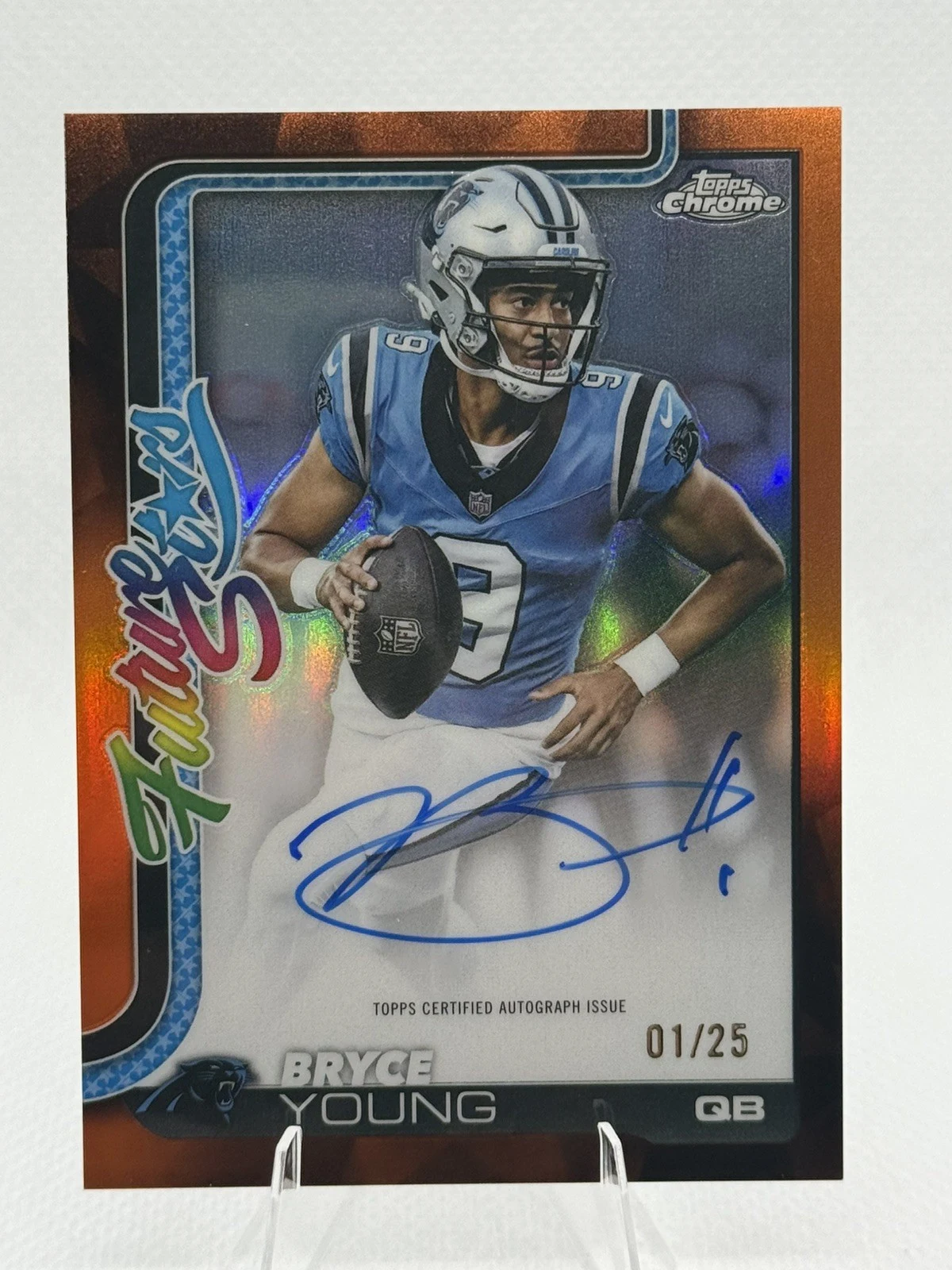 Bryce Young 2025 Topps Chrome Football card