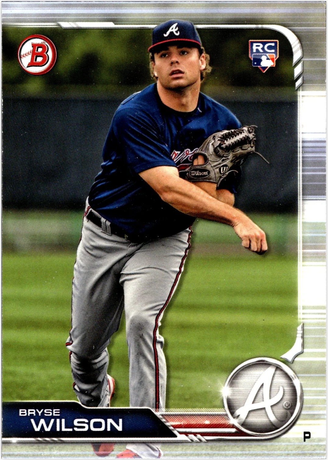 Bryse Wilson 2019 Bowman #20 baseball rookie card - Front