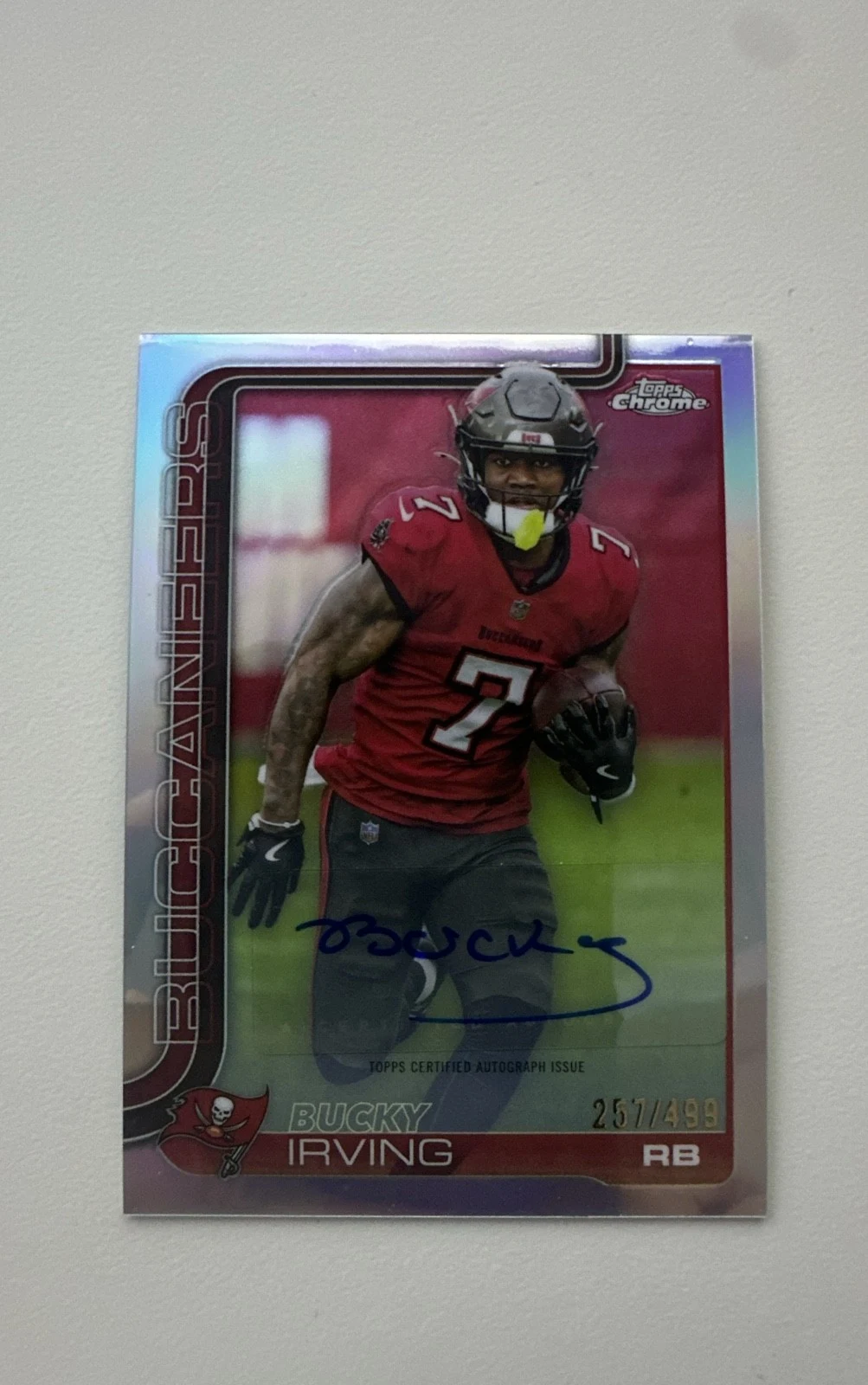 Bucky Irving 2025 Topps Chrome Football card
