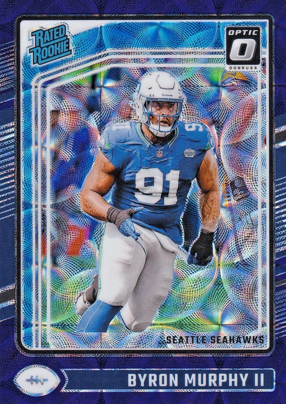 Byron Murphy II #217 Rookie Card 2024 Panini Donruss Optic Football Shock Purple Rated Rookie front