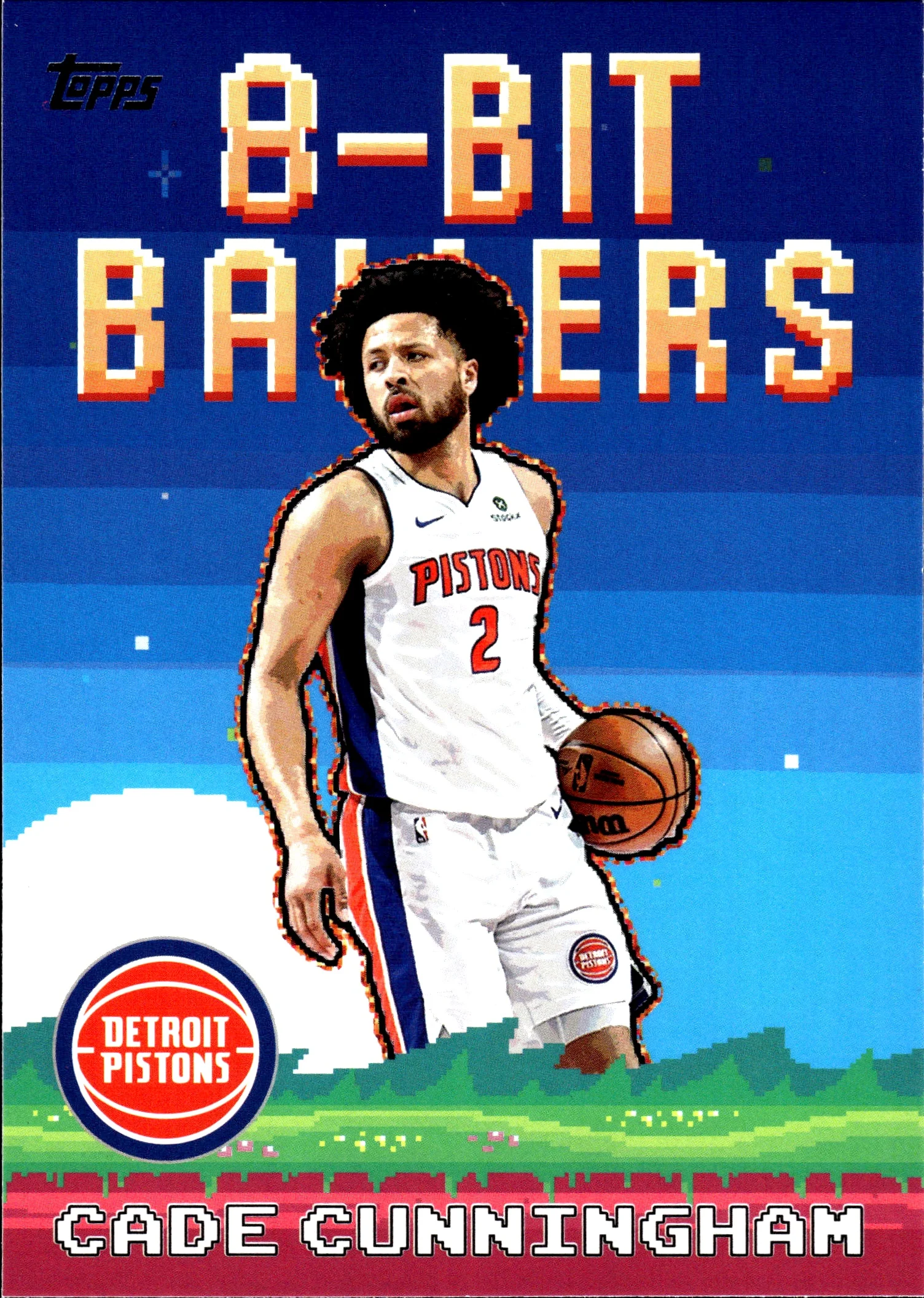 Cade Cunningham 2025-26 Topps #8B-1 8-Bit Ballers basketball card - Front