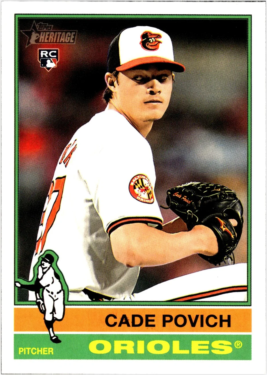 Cade Povich 2025 Topps Heritage #219 baseball rookie card - Front